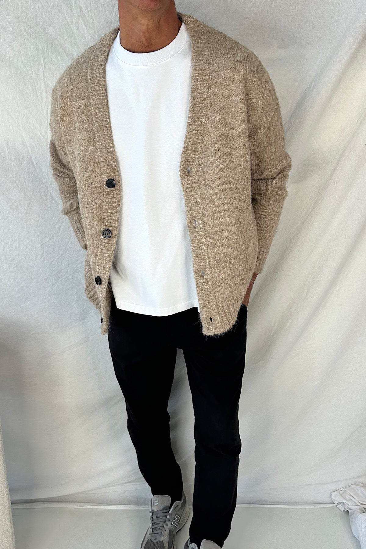 Knitted Oversize Cardigan Camel