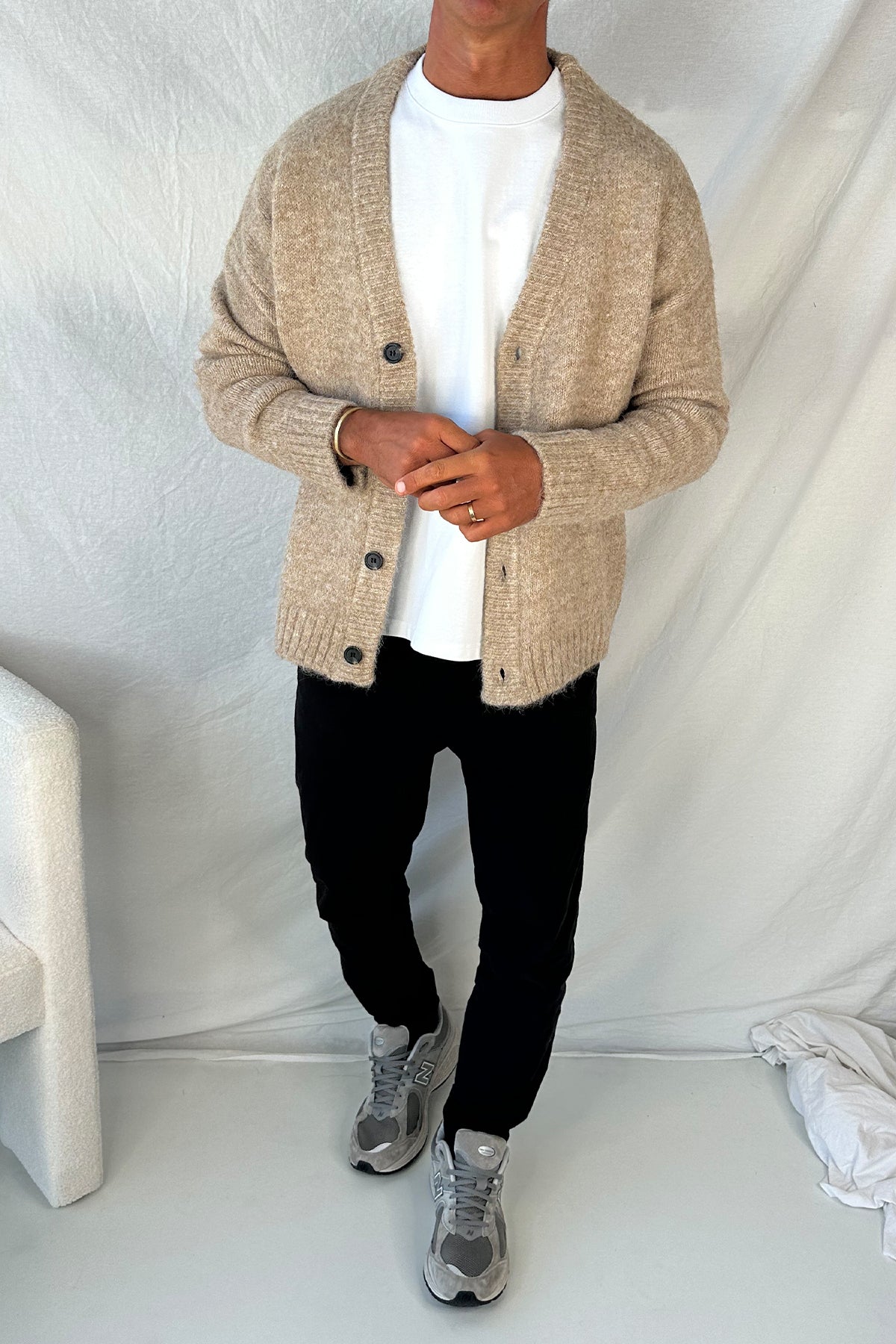 Knitted Oversize Cardigan Camel