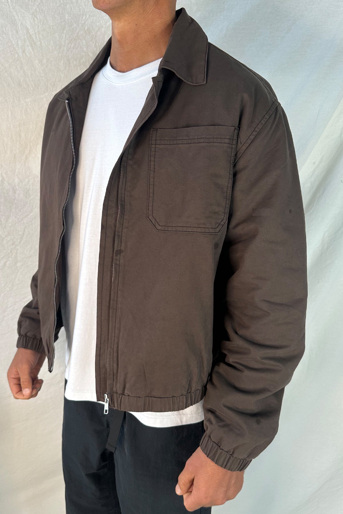 Charlie Soft Cotton Bomber Choc