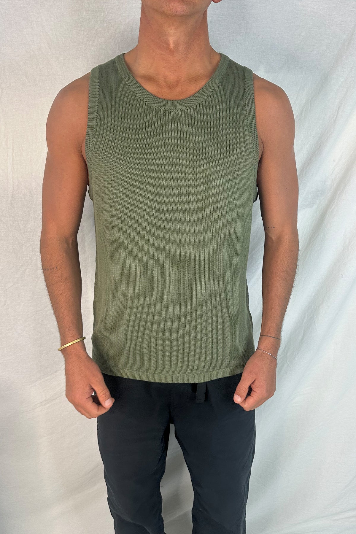 Deran Knitted Tank Khaki