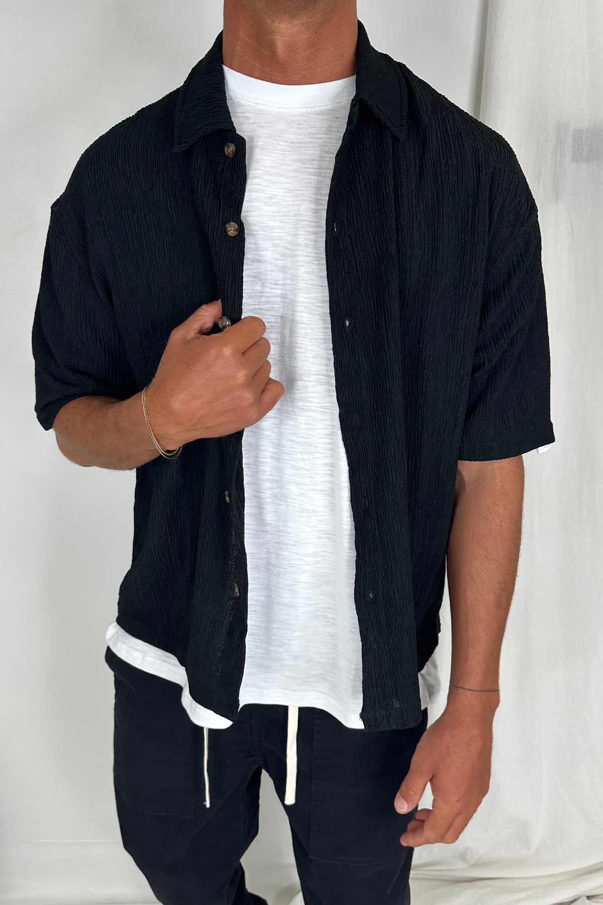 Scott Short Sleeve Shirt Black - FINAL SALE