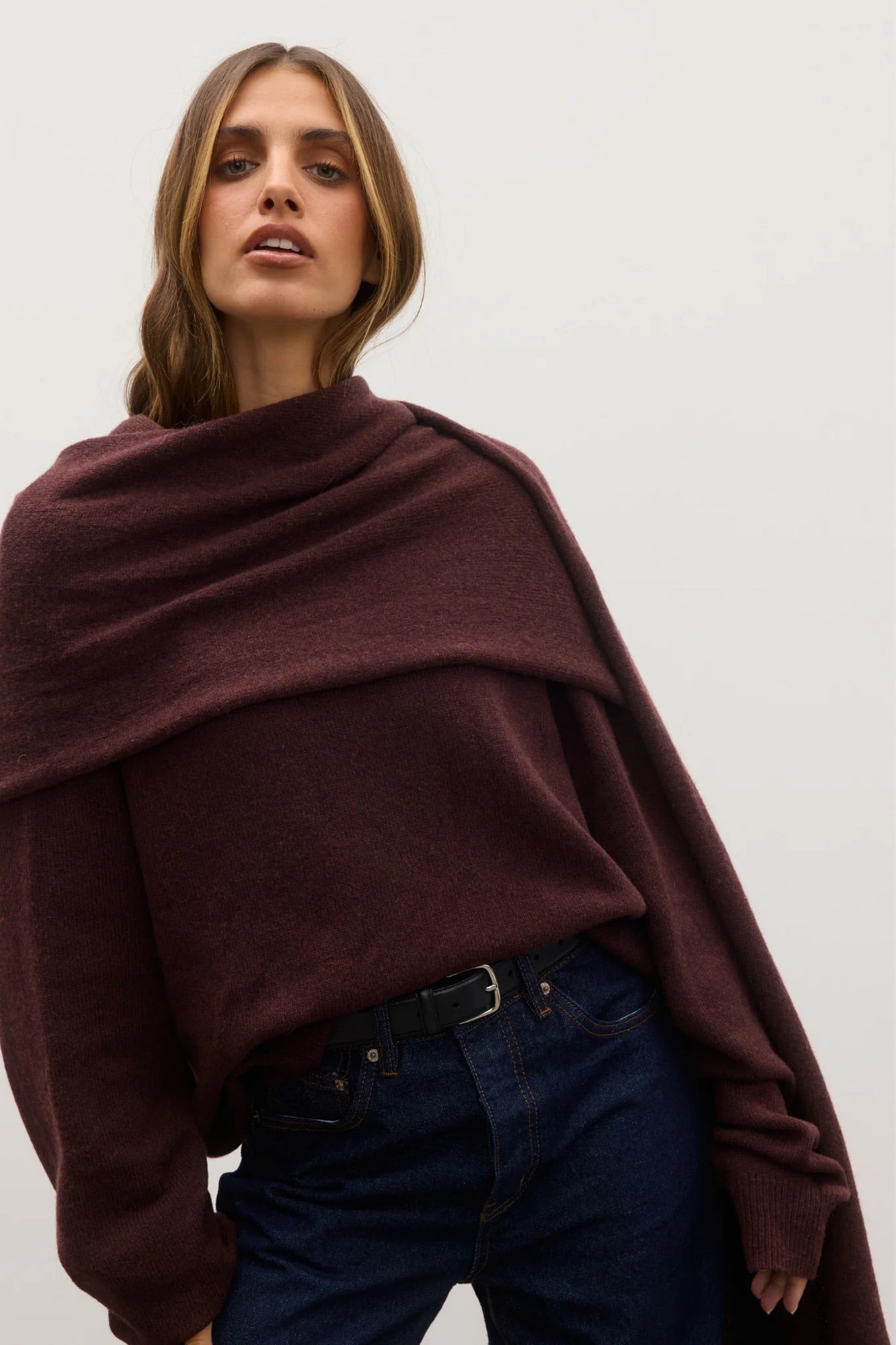 Cora Crew Neck Plum