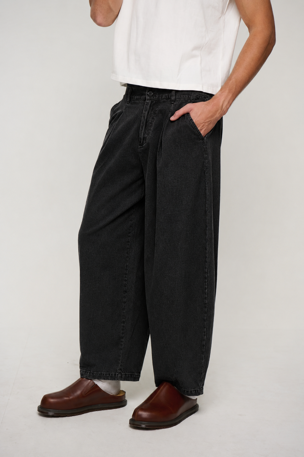 Kyle Wide Denim Black
