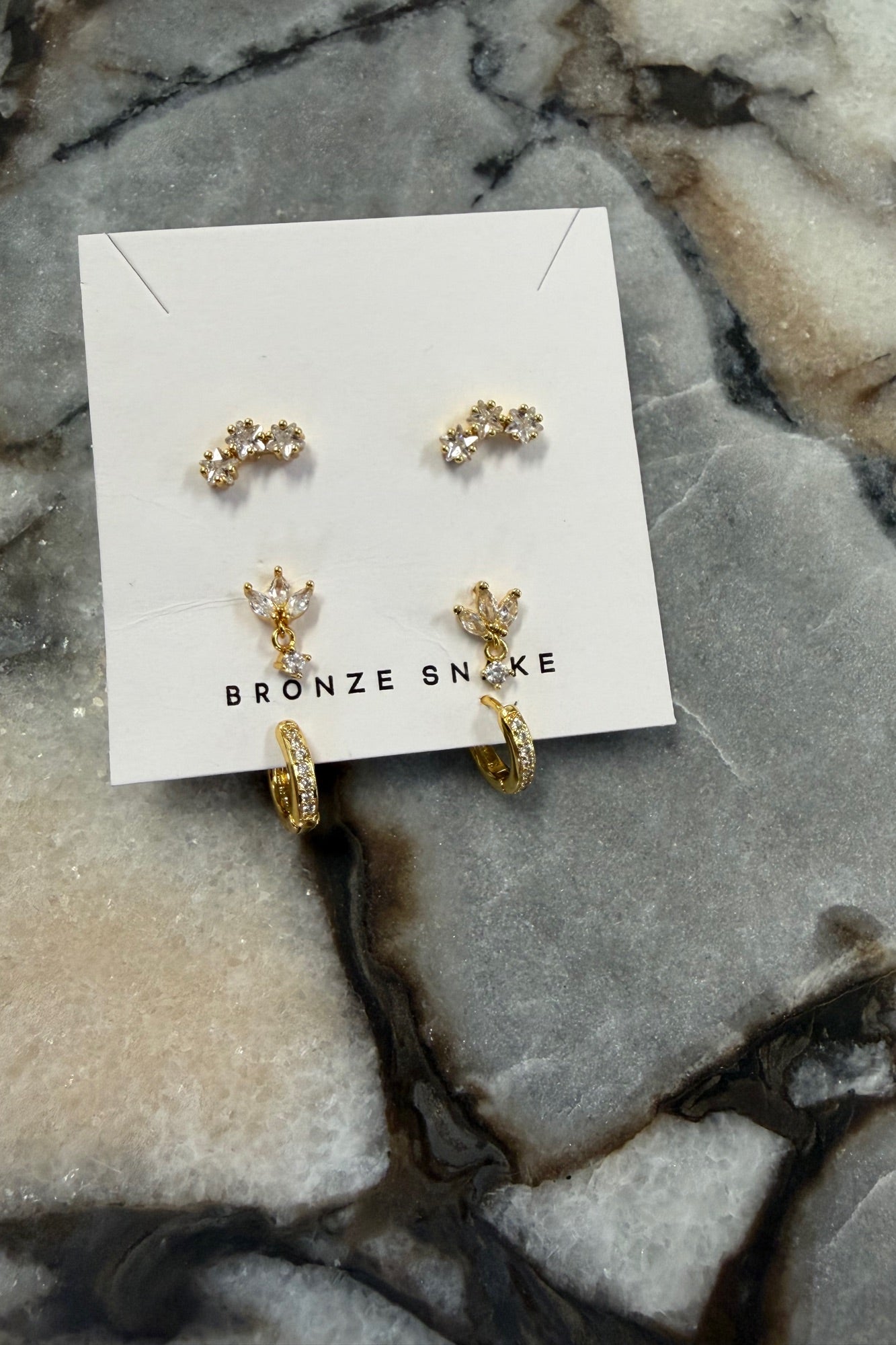 Taylah Stacker Earring Set Gold Plated
