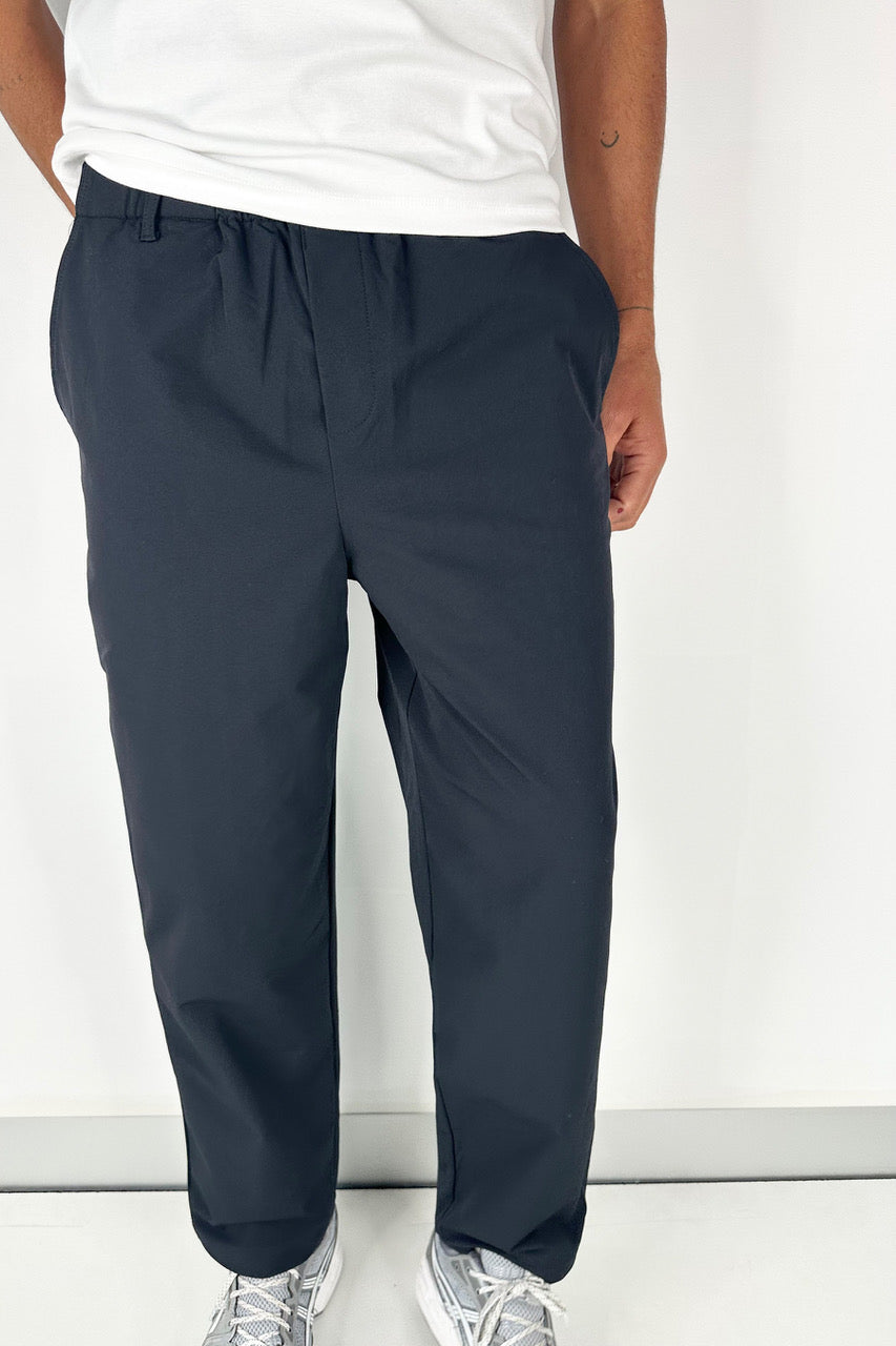 Elastic Waist Casual Pant Black