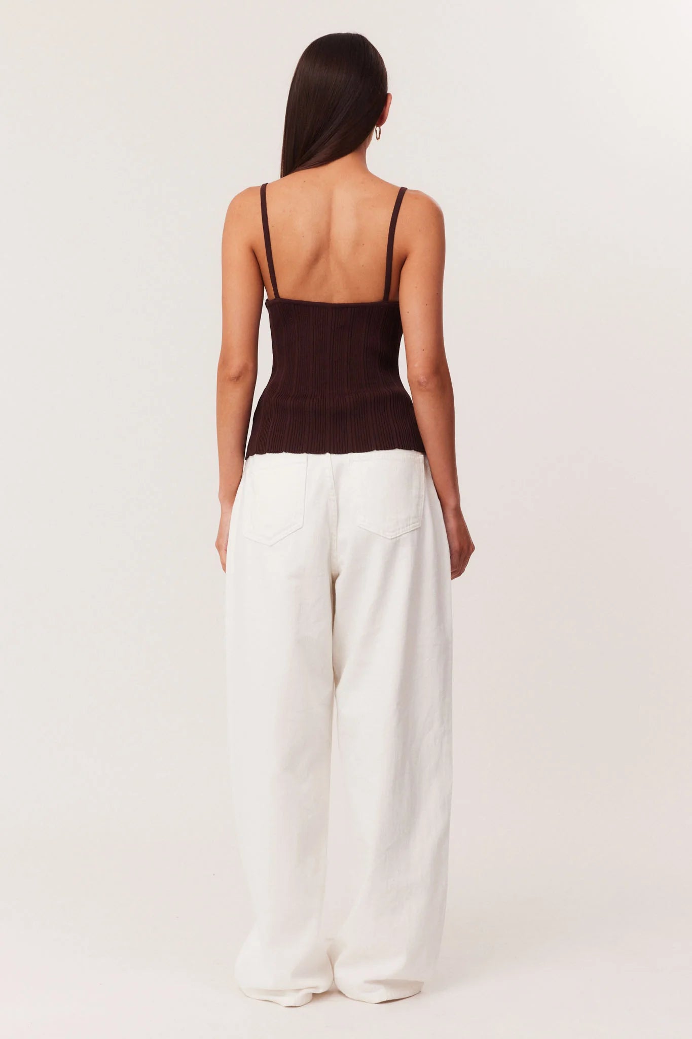 Odessa Knit Tank Top Chocolate