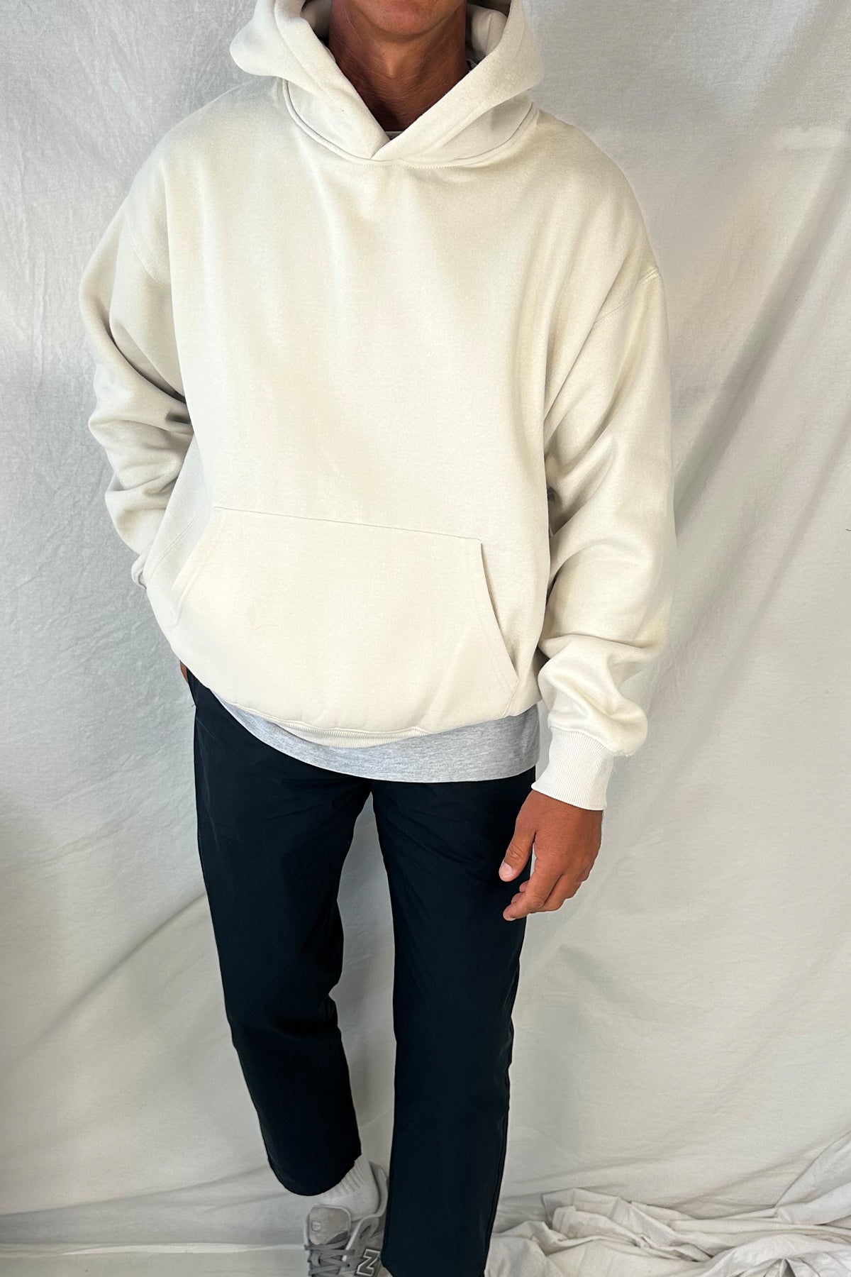Roman Oversize Basic Hoodie Ivory - FINAL SALE