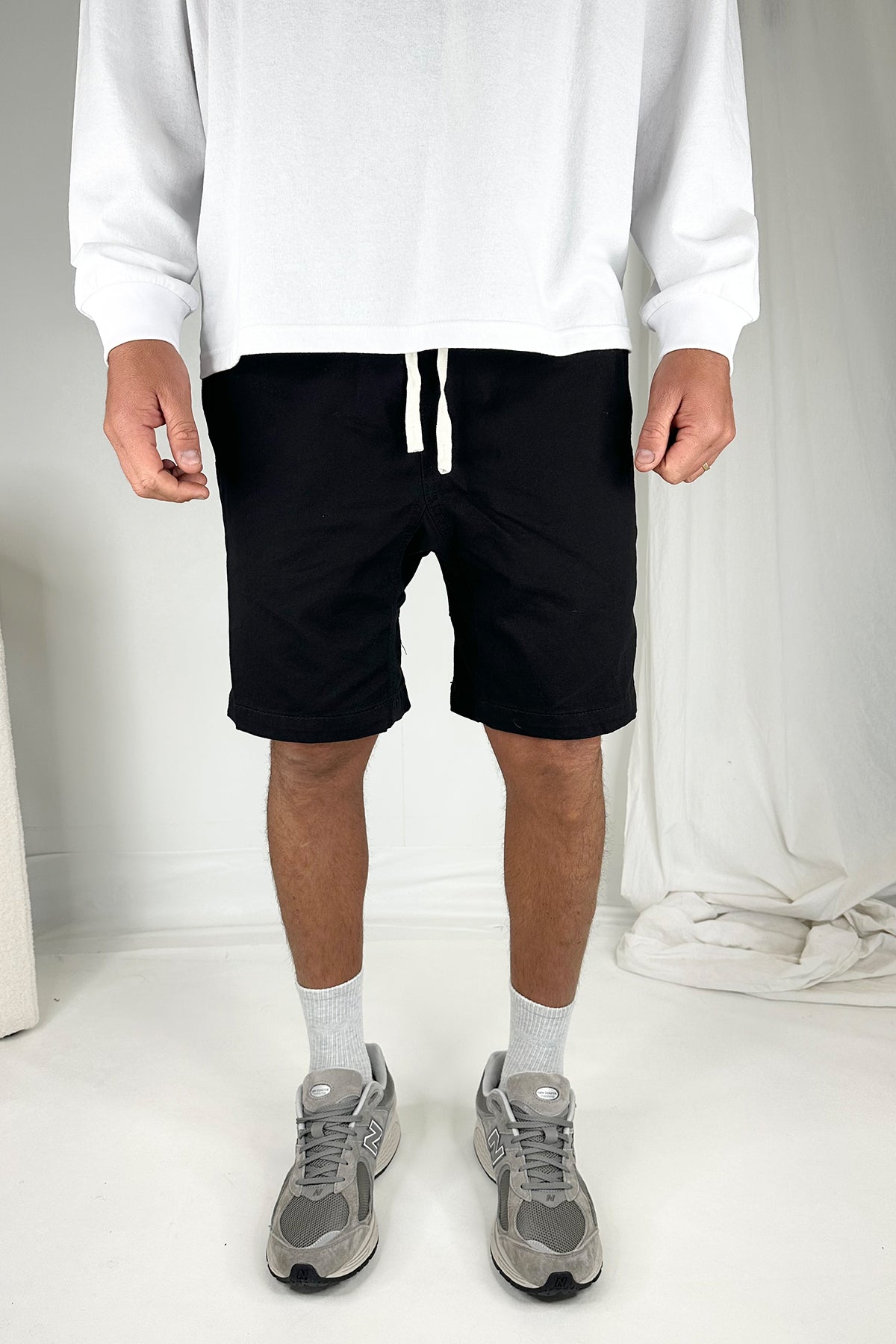 Fredrick Cotton Elastic Short Black - FINAL SALE