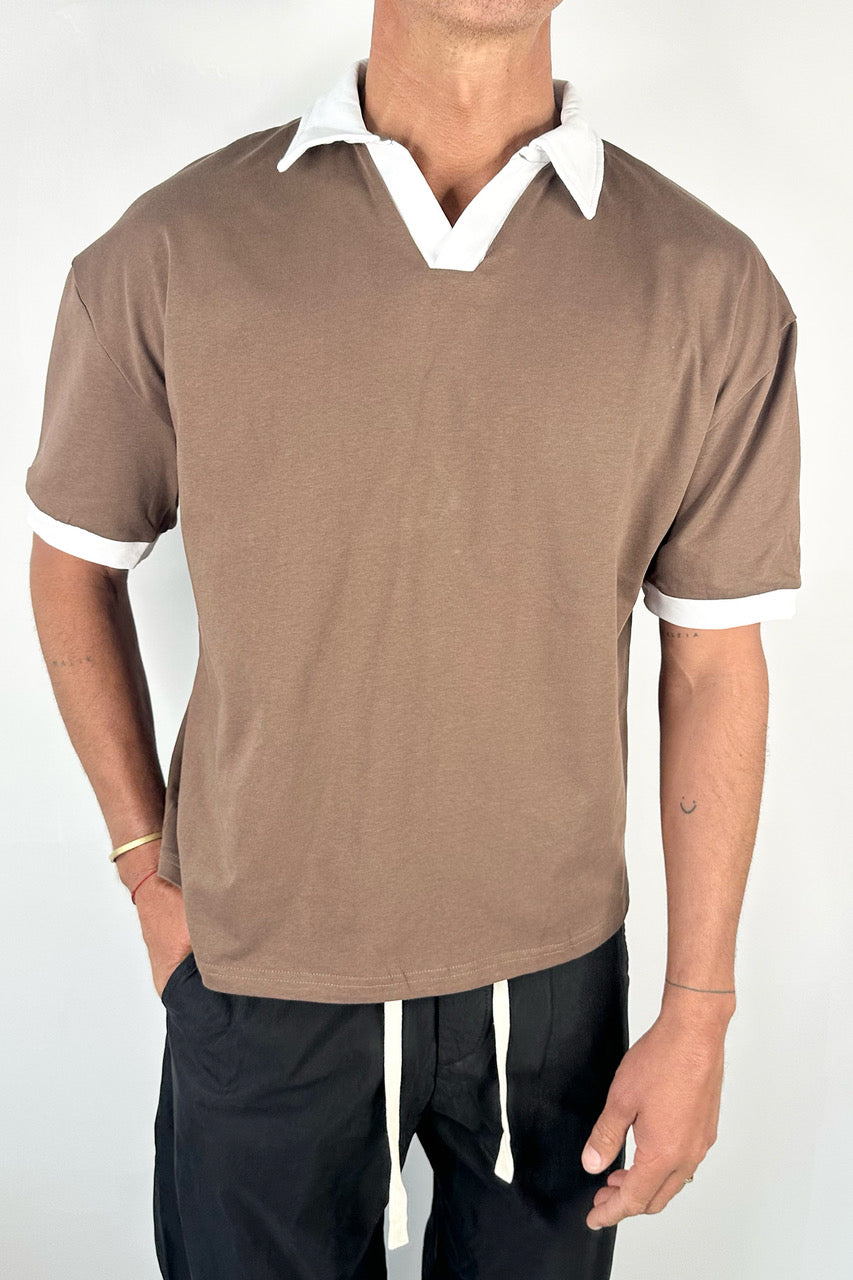 Two Tone Polo Choc