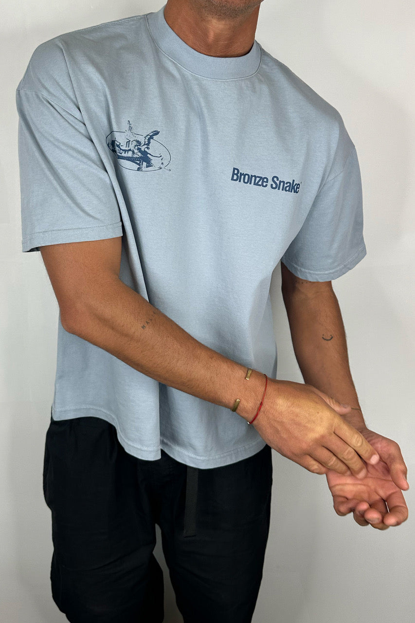 Bronze Snake Melb Tee Baby Blue
