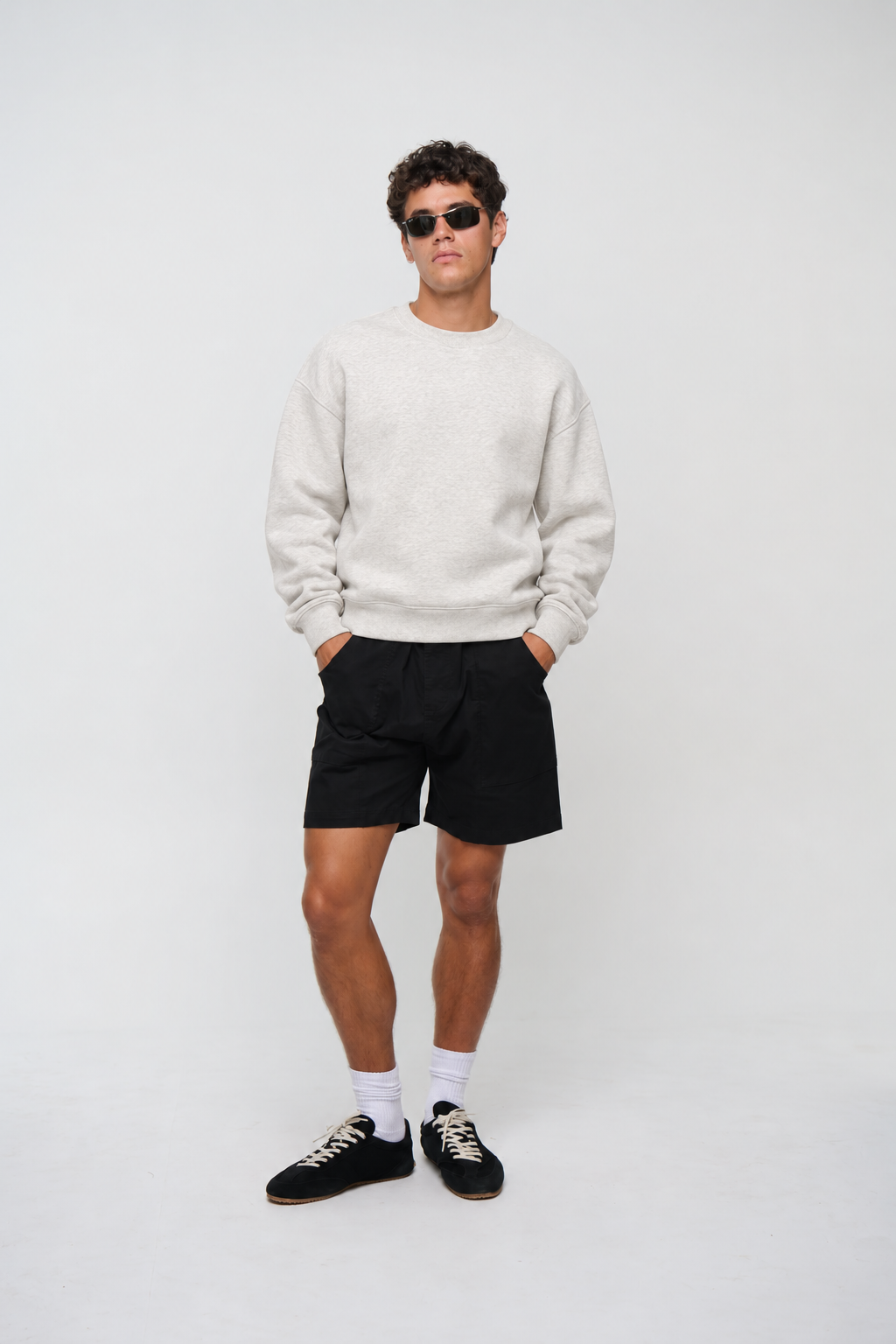 Caddy Crew Jumper Grey Marle