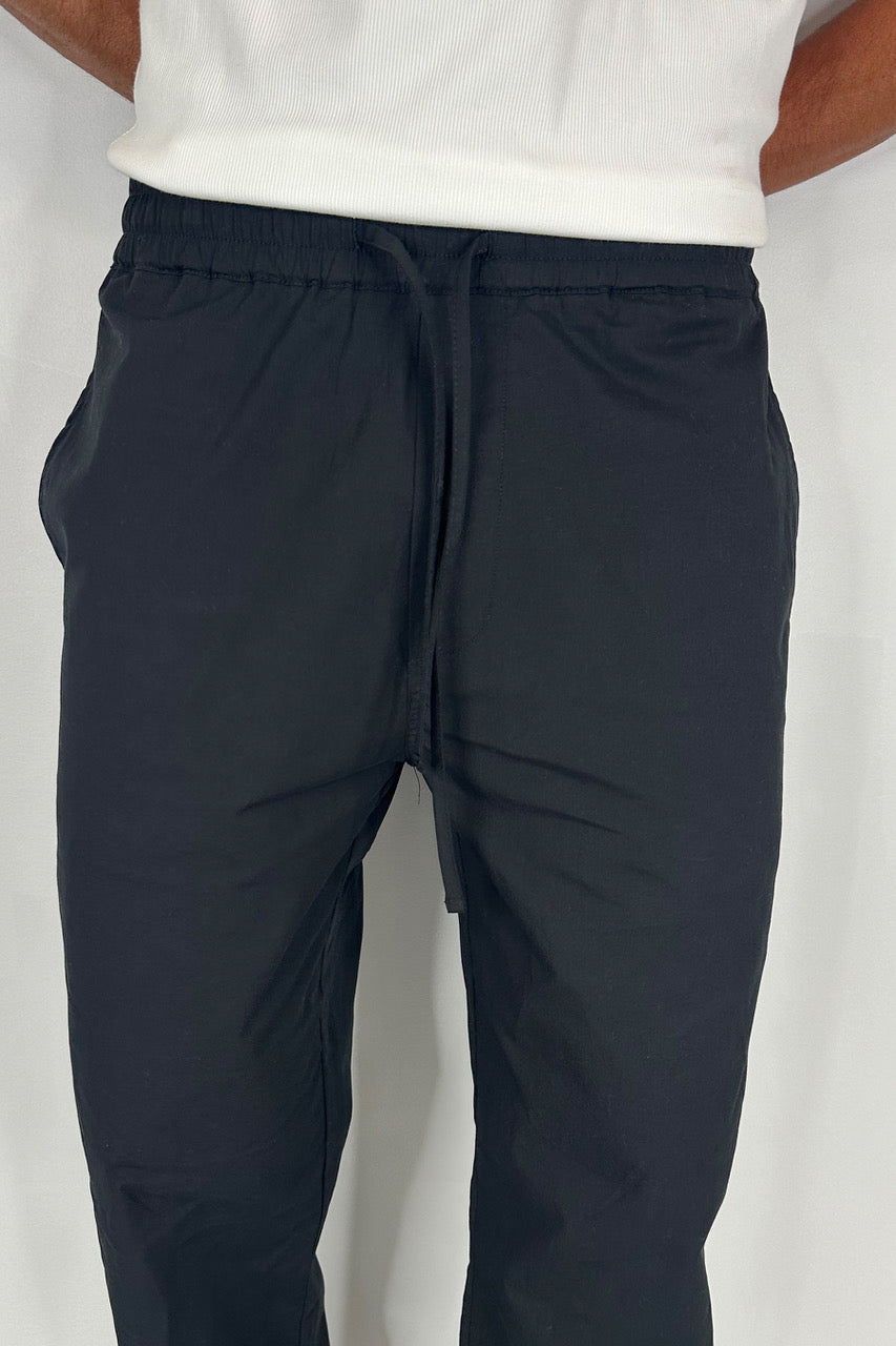 Andy Relaxed Cotton Pant Black