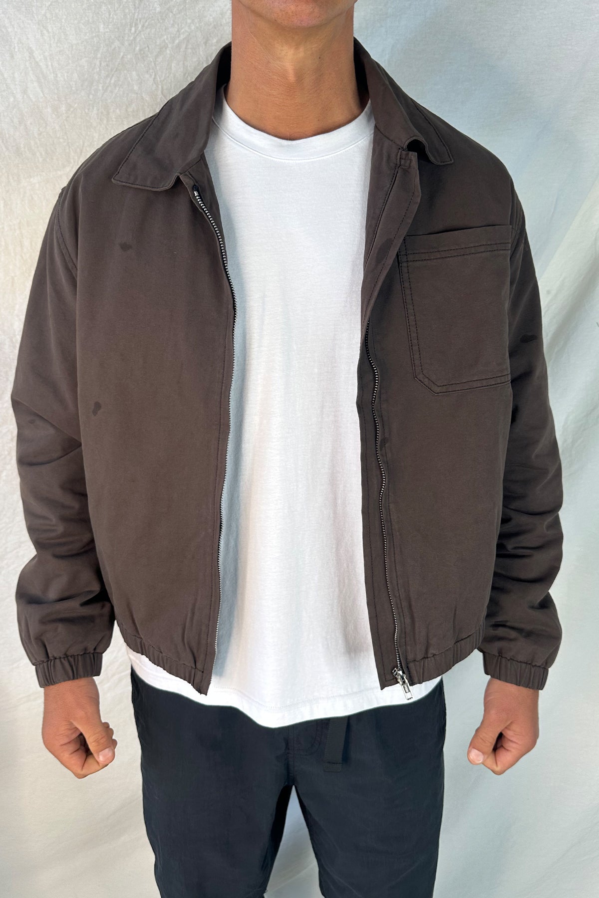 Charlie Soft Cotton Bomber Choc