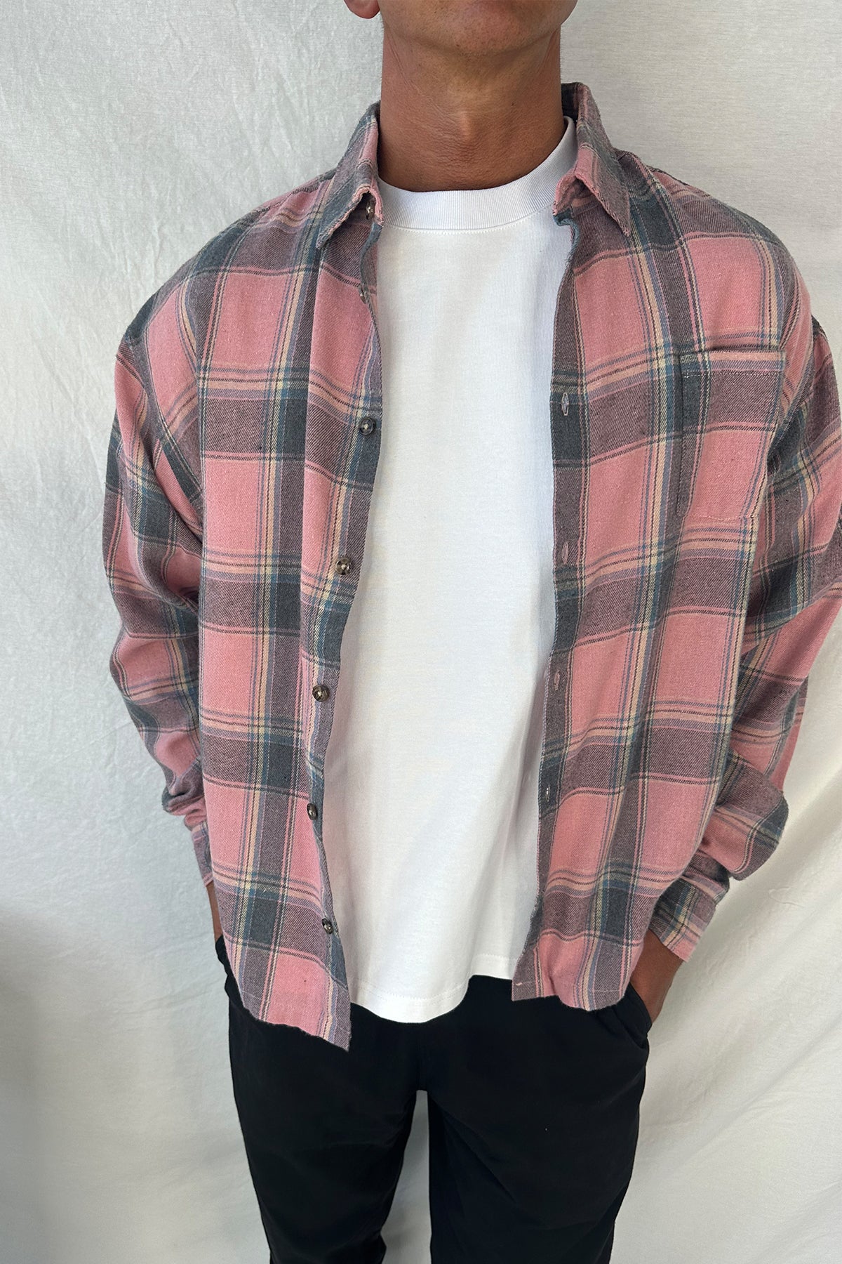 Brooklyn Check Shirt Salmon