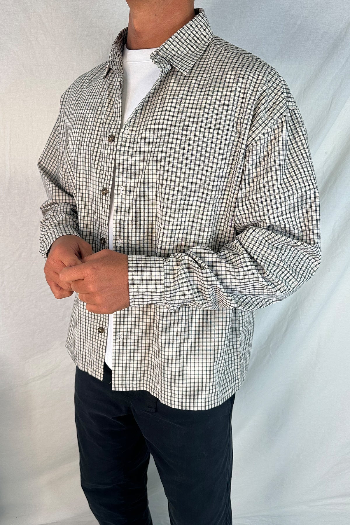 Brooklyn Check Shirt Ivory