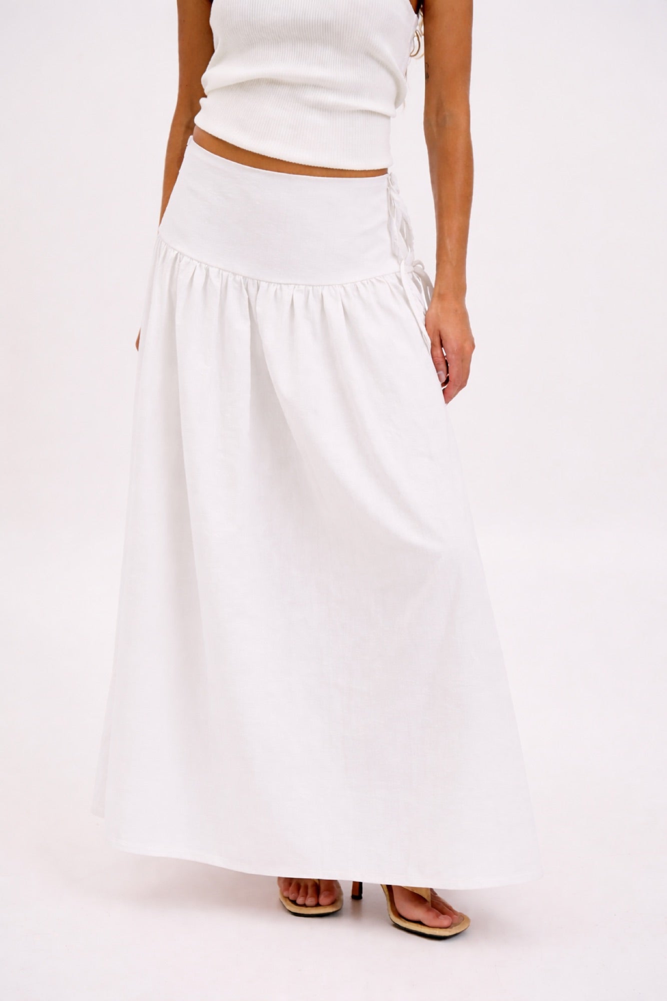 Minnie Maxi Skirt White