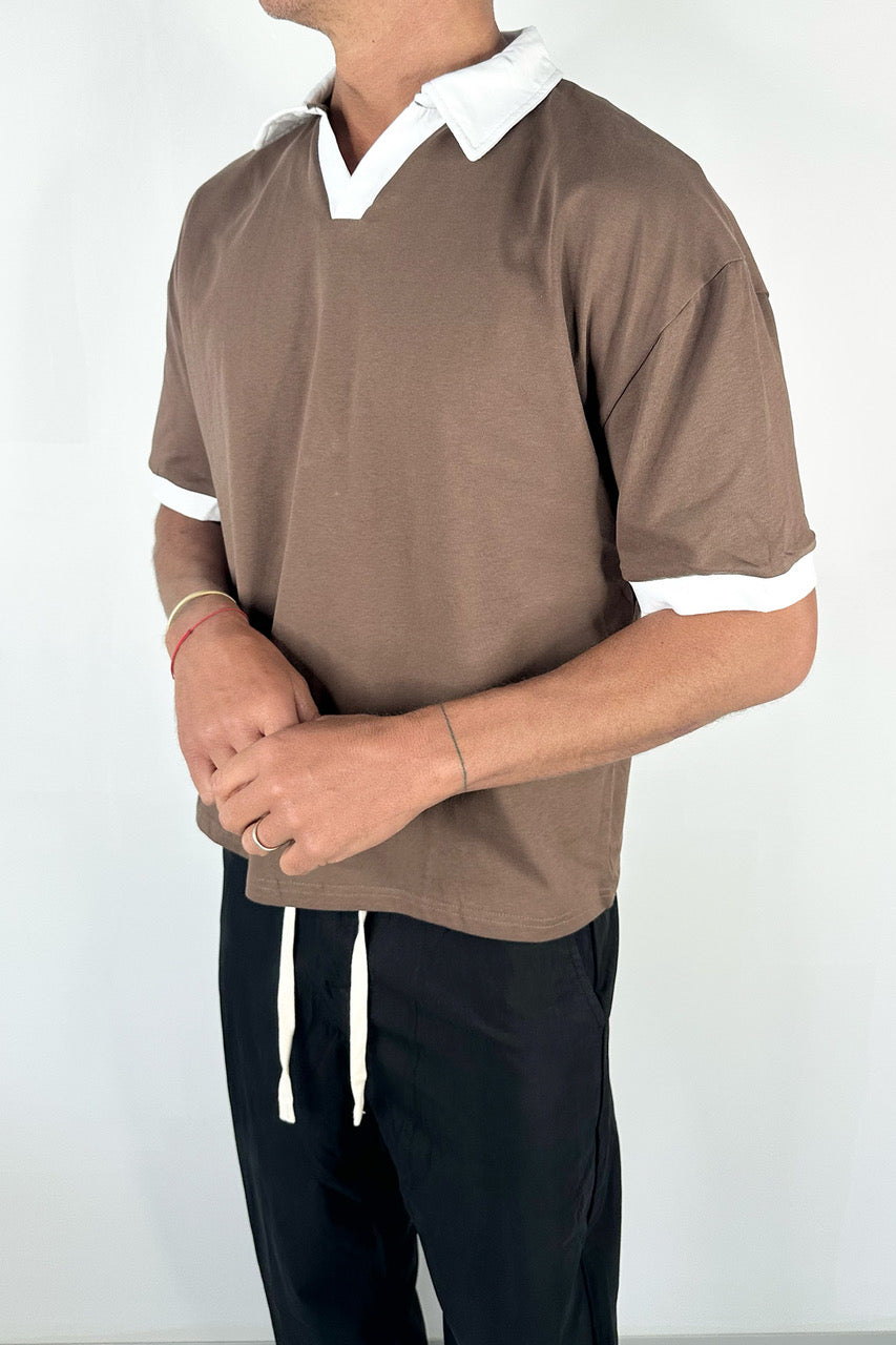 Two Tone Polo Choc
