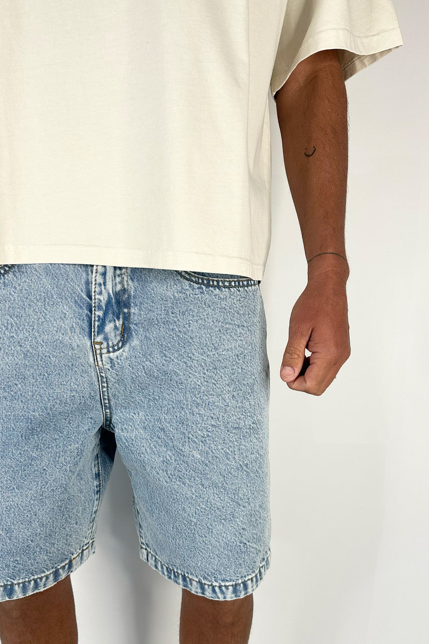 Nick Relaxed Denim Short Ocean