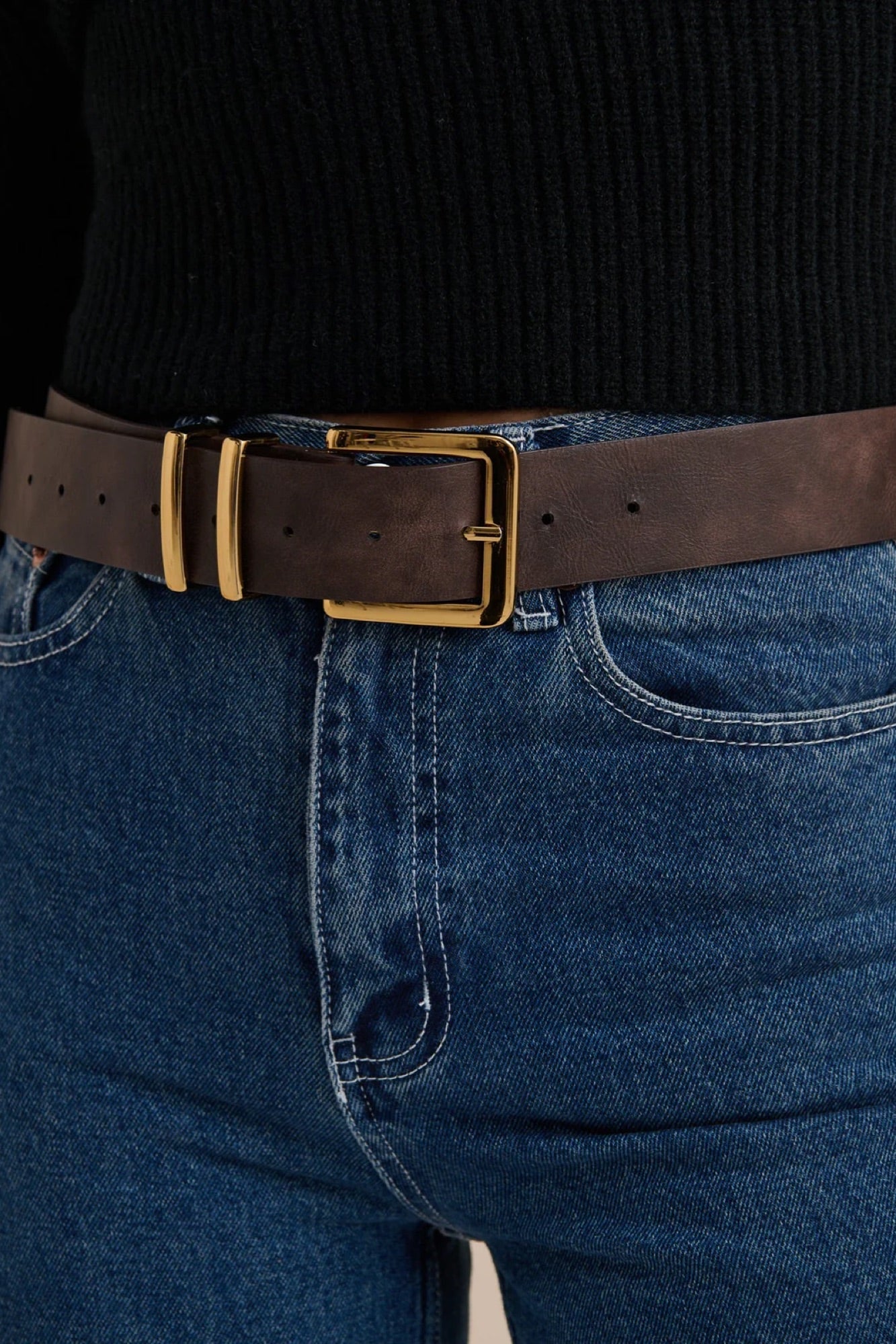 Western Vintage Belt Brown