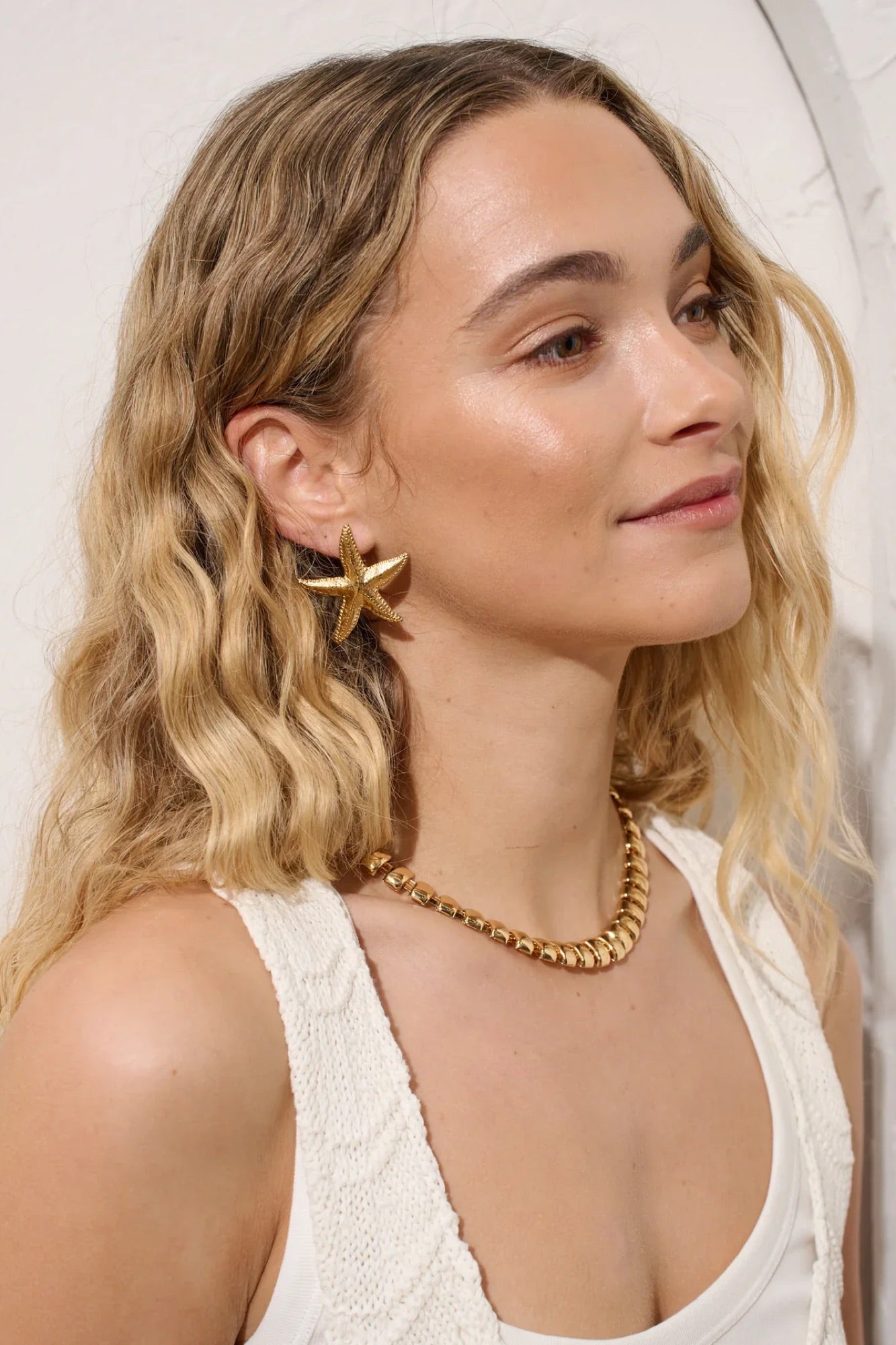 Statement Starfish Earring Gold
