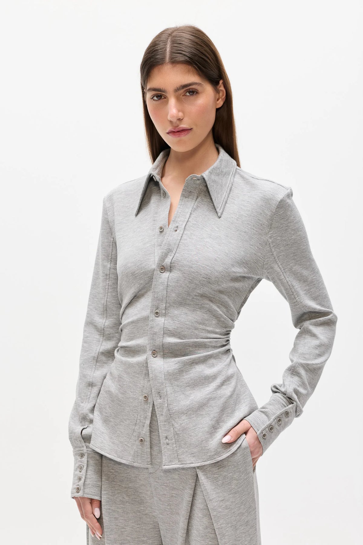 Adaia Top Grey Marle