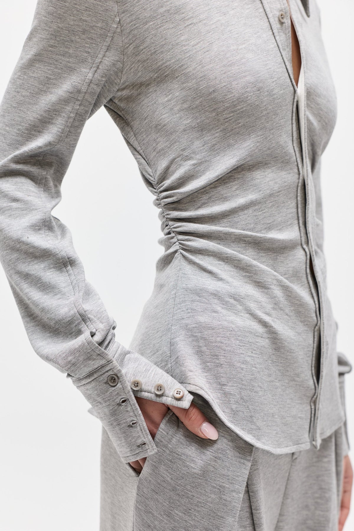 Adaia Top Grey Marle