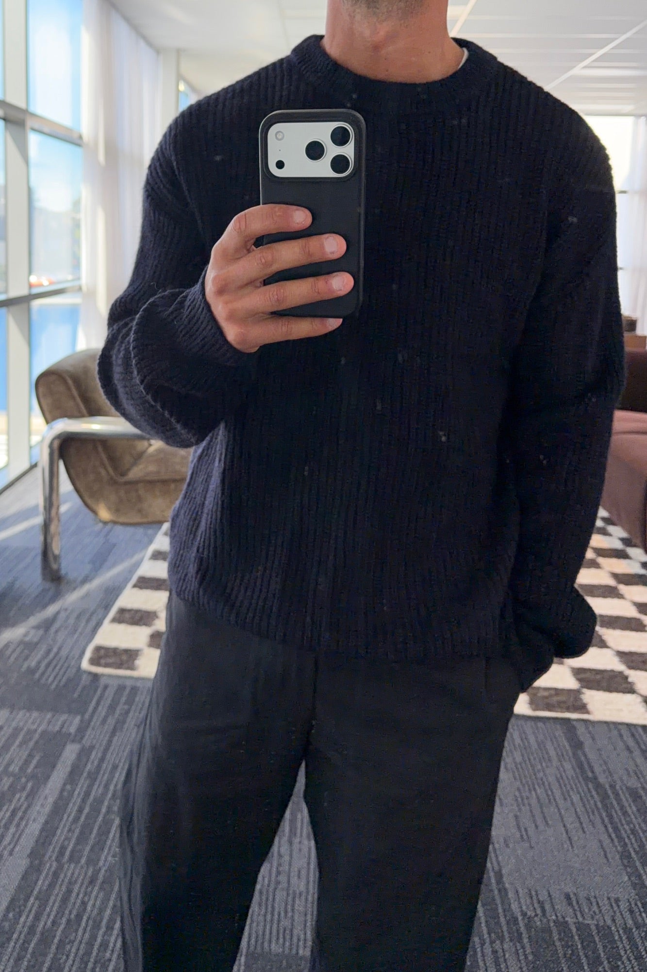 Mohair Knit Dark Navy
