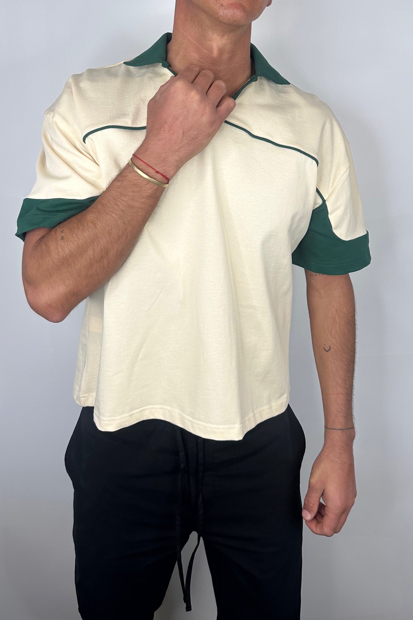 Paul Two Tone Polo Soft Yellow