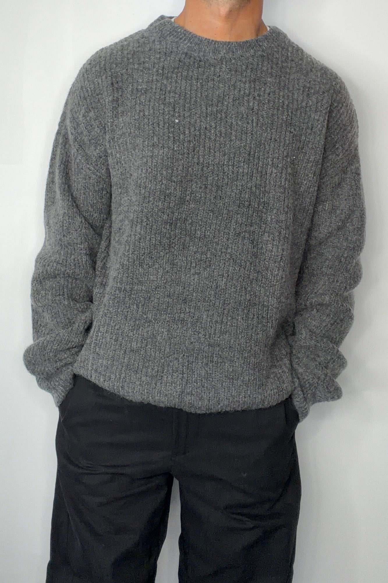Mohair Knit Dark Grey
