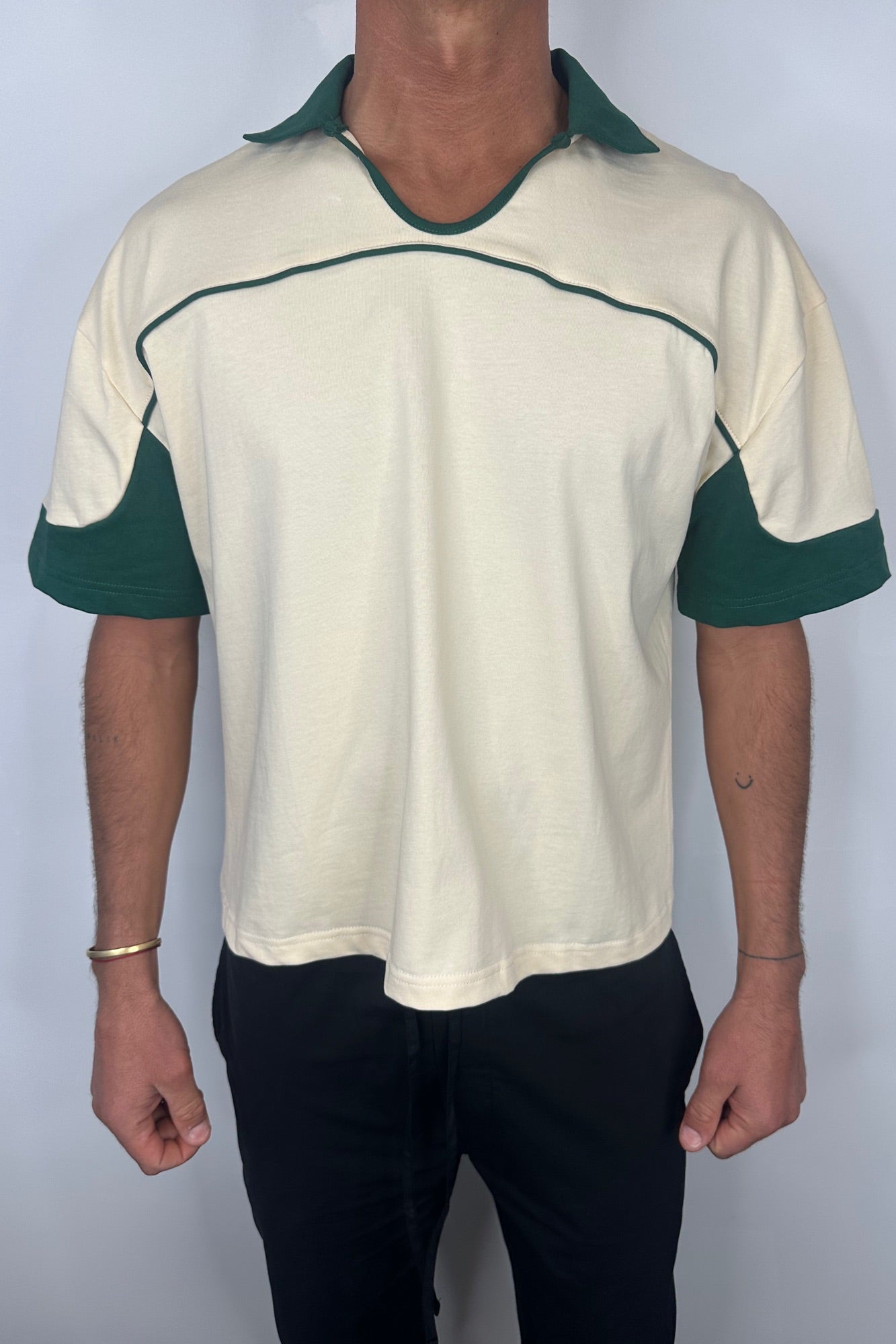 Paul Two Tone Polo Soft Yellow