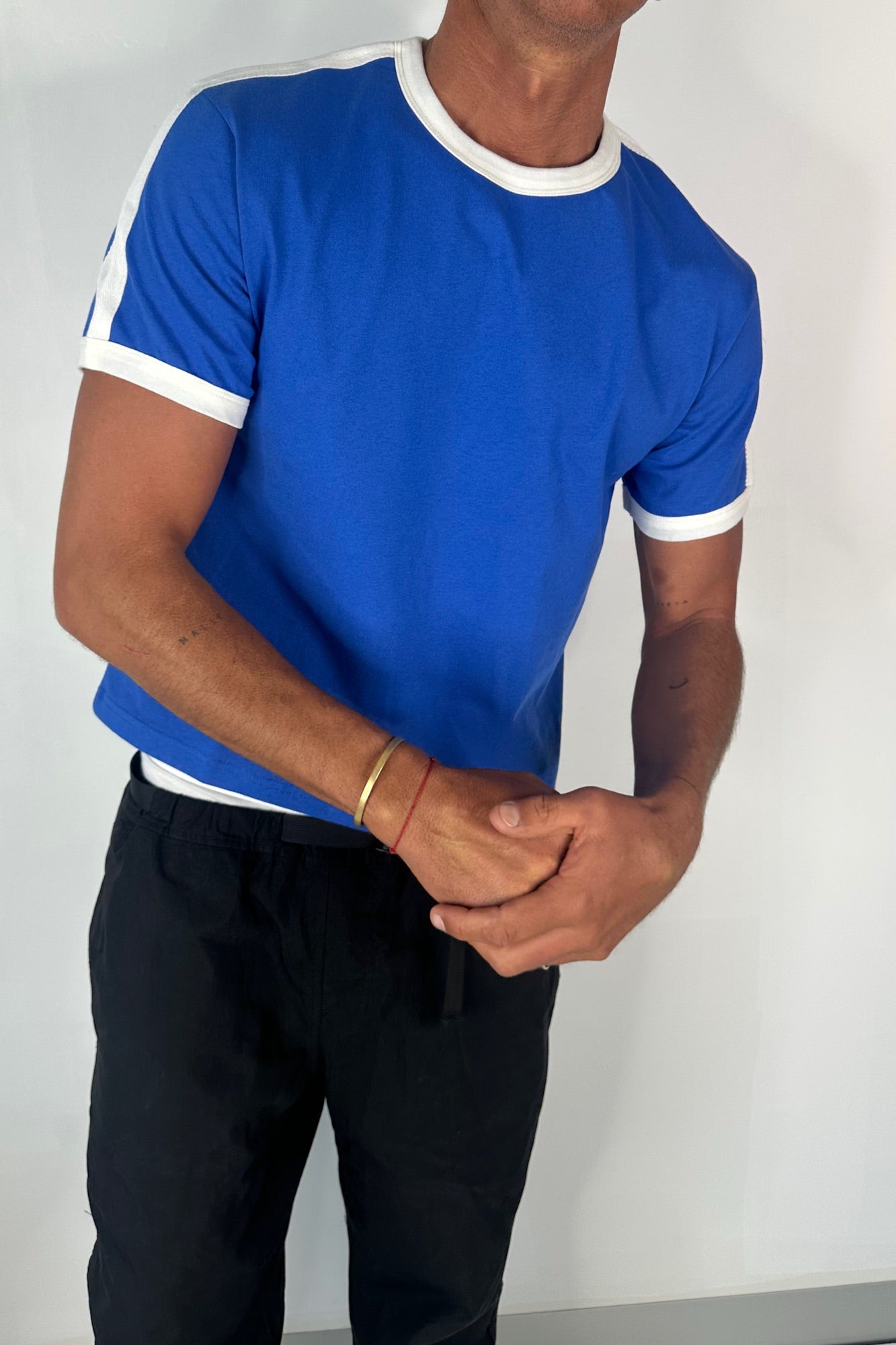 Richie Ribbed Tee Royal