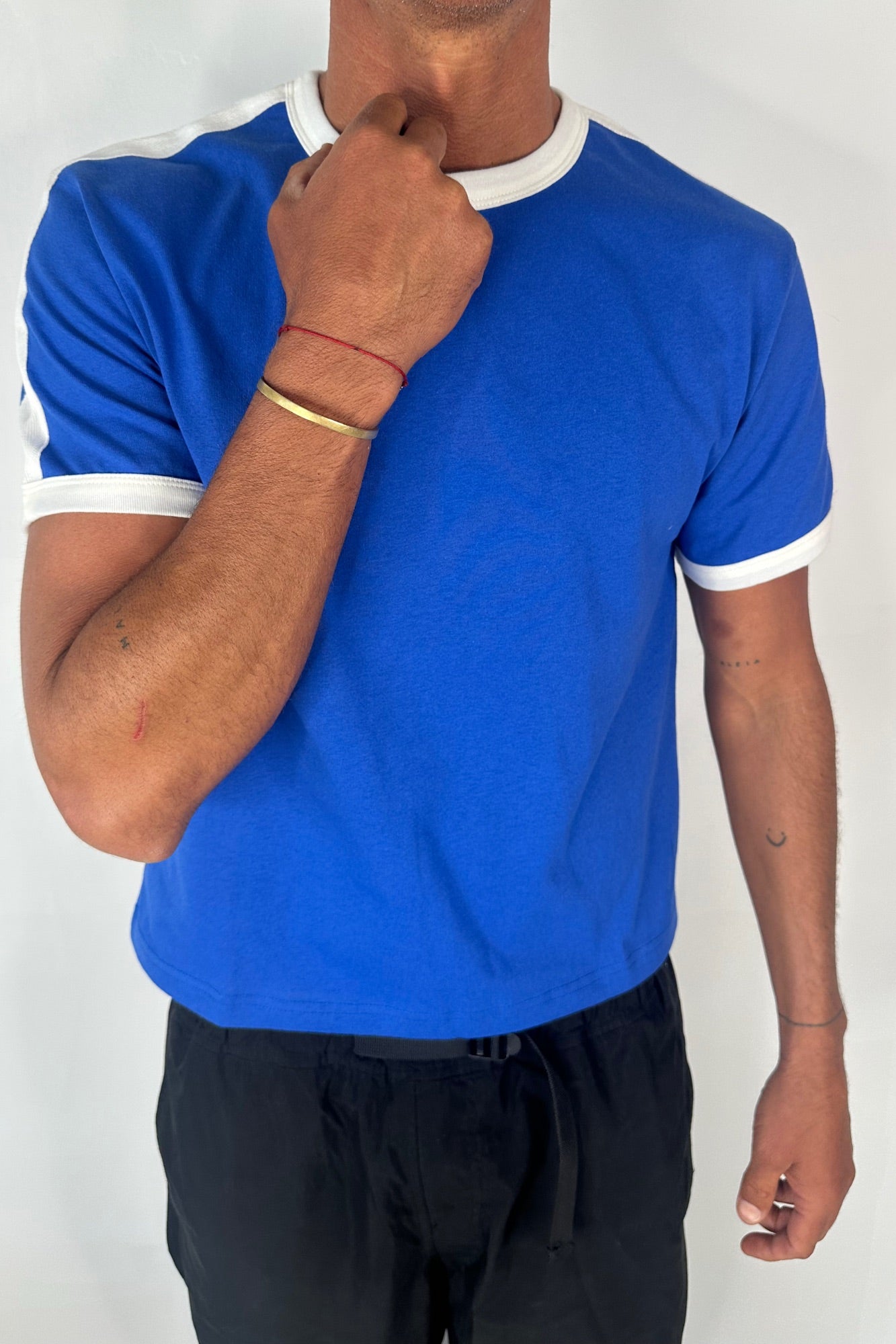 Richie Ribbed Tee Royal