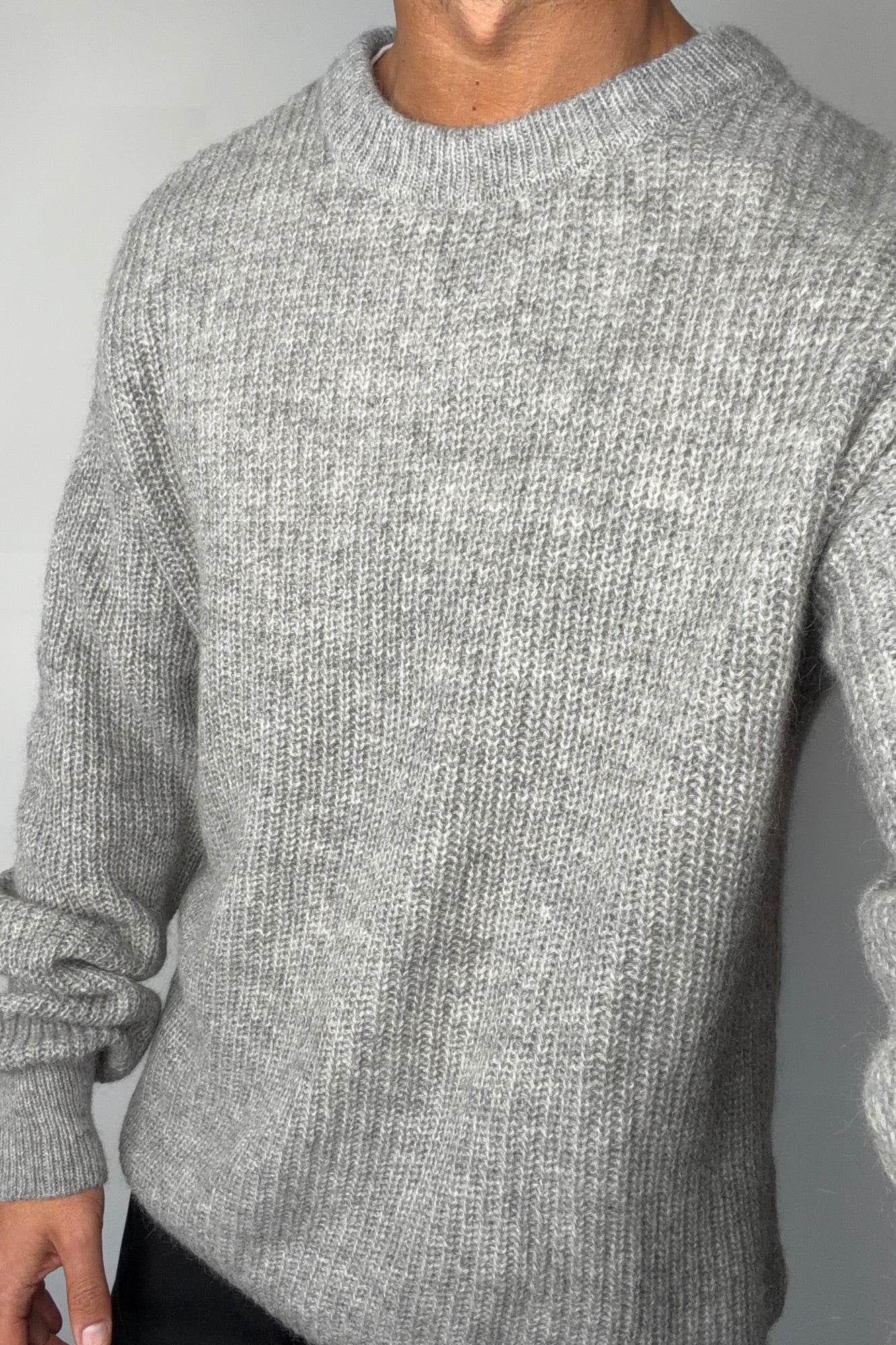 Mohair Knit Grey Marle