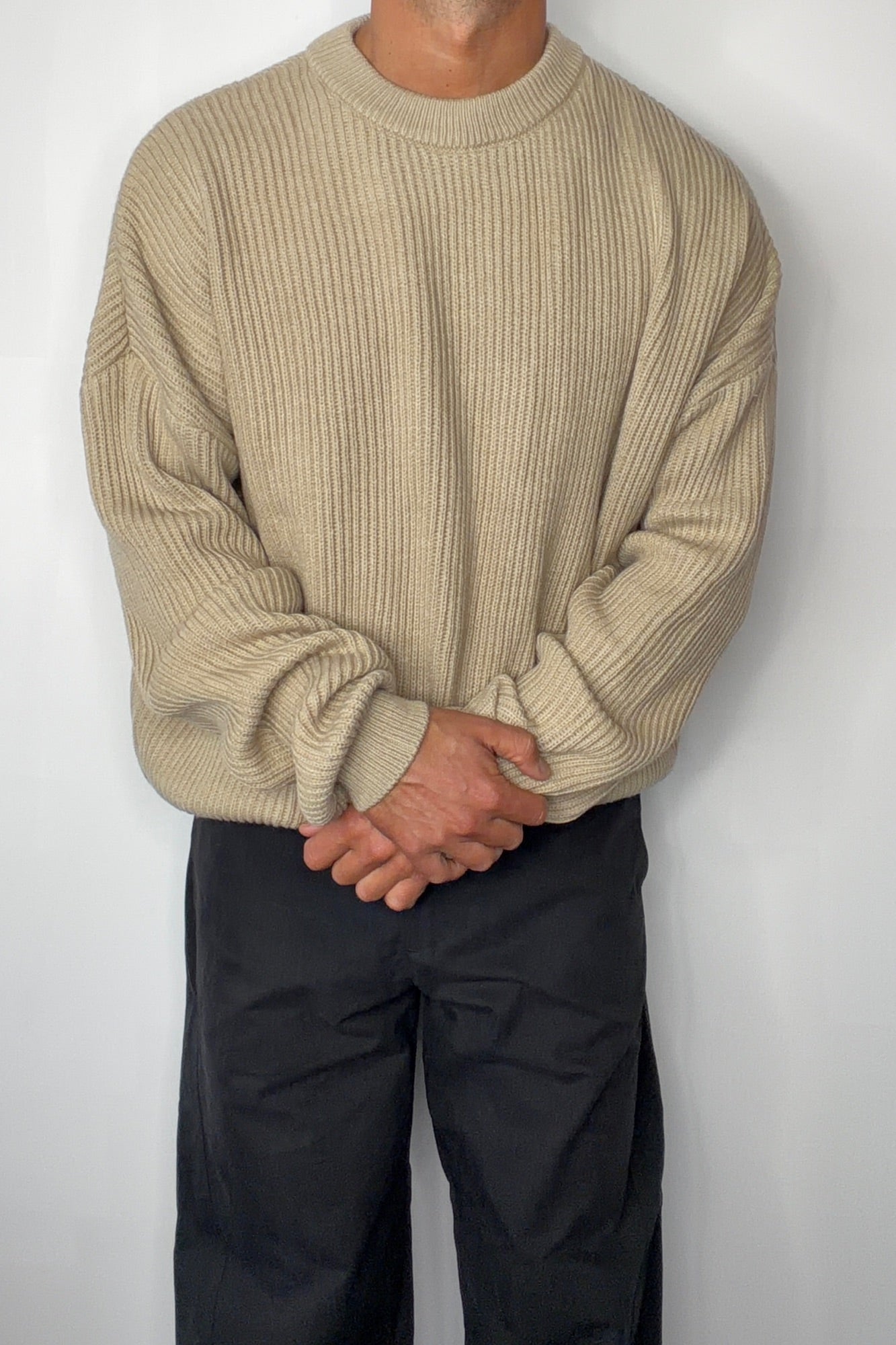 Drop Sleeve Heavy Knit Oat