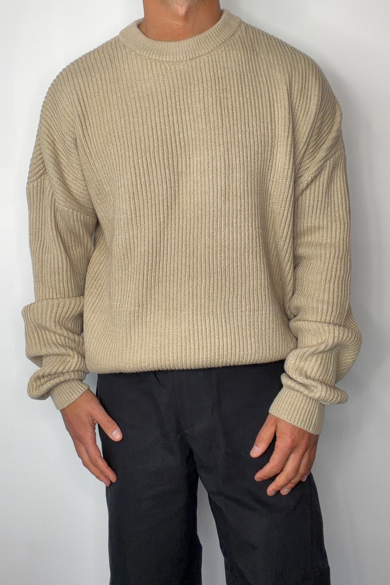 Drop Sleeve Heavy Knit Oat