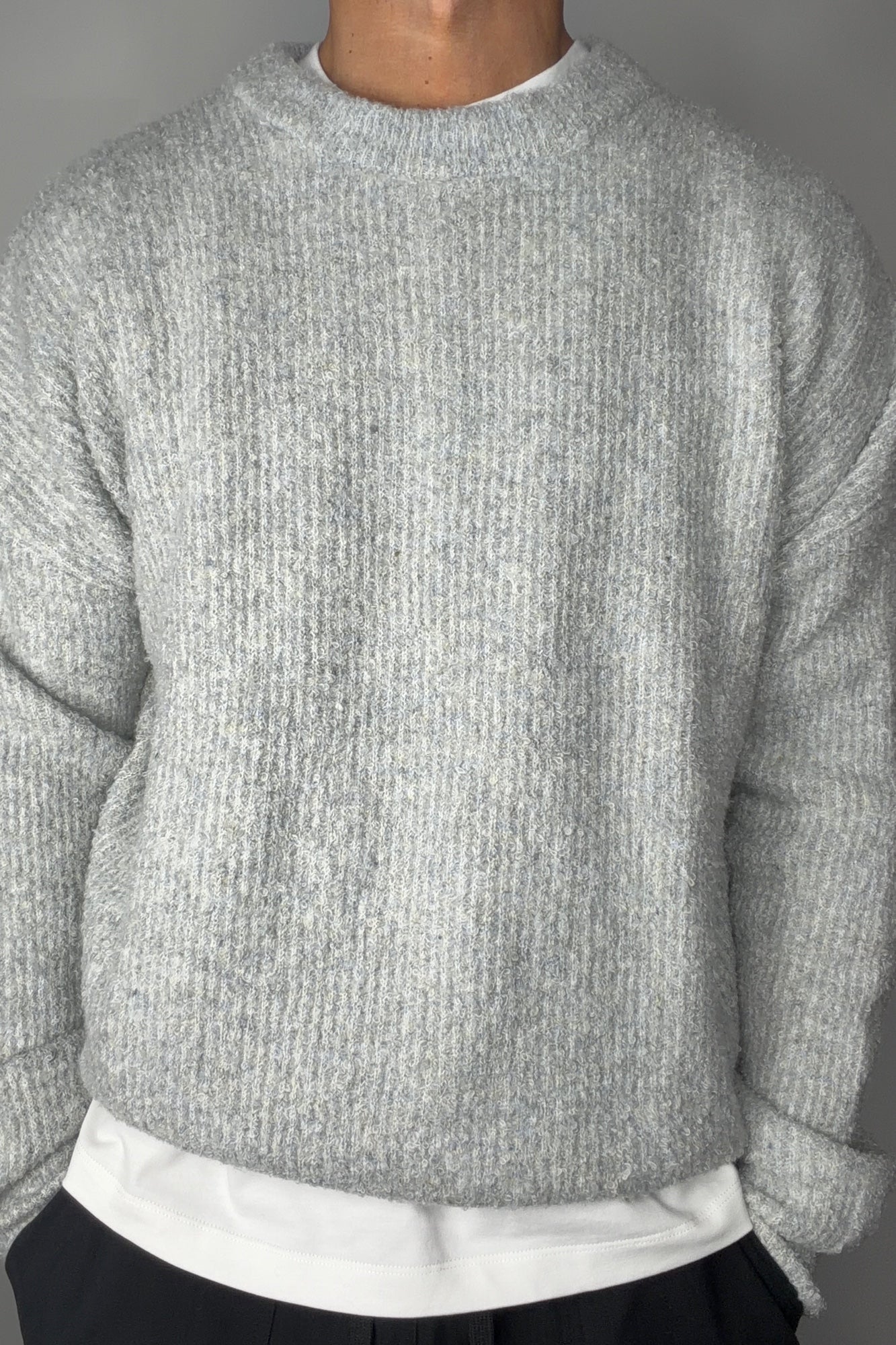 Soft Crew Knit Light Grey