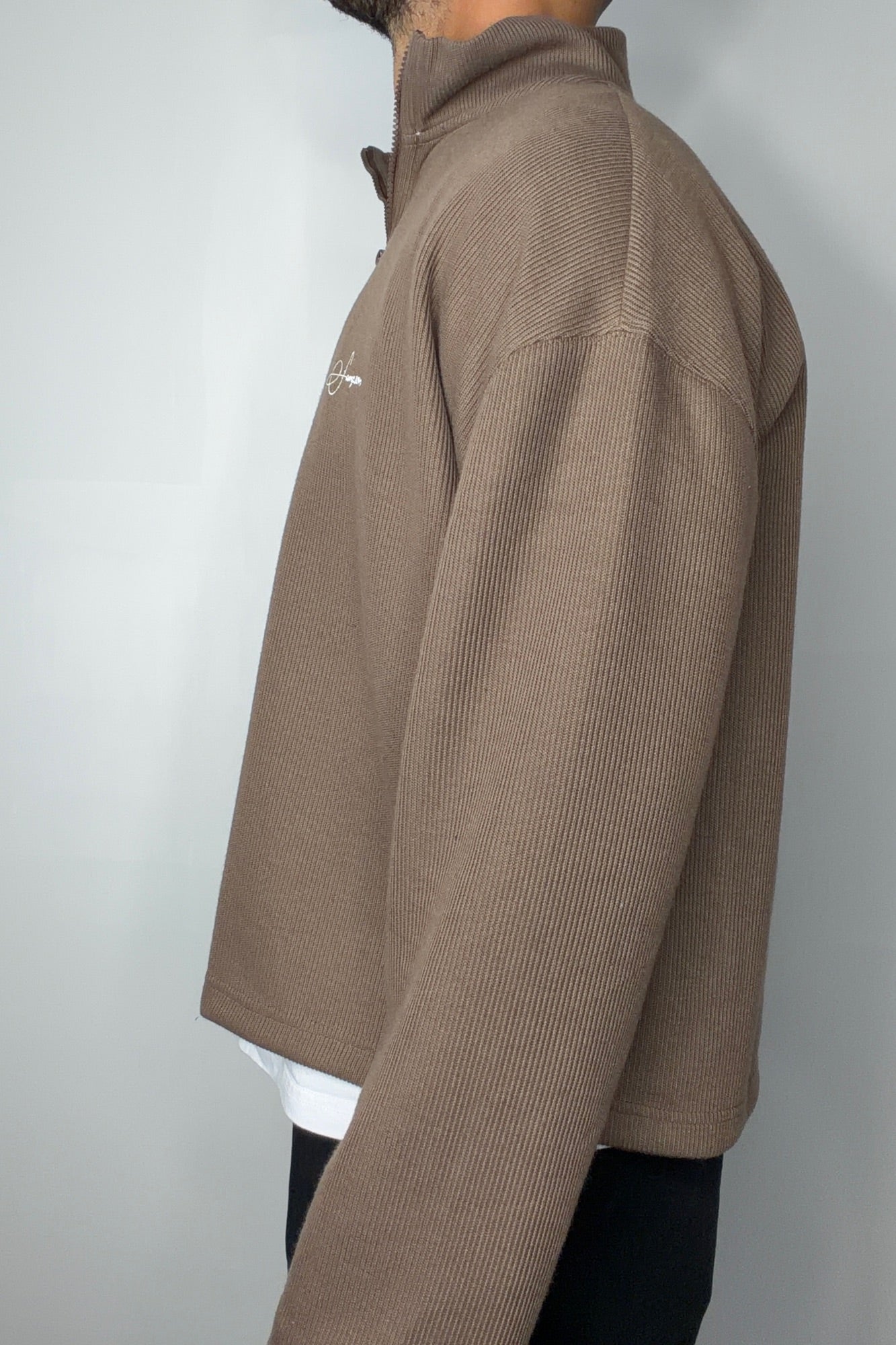 Sampson Half Zip Sweater Choc