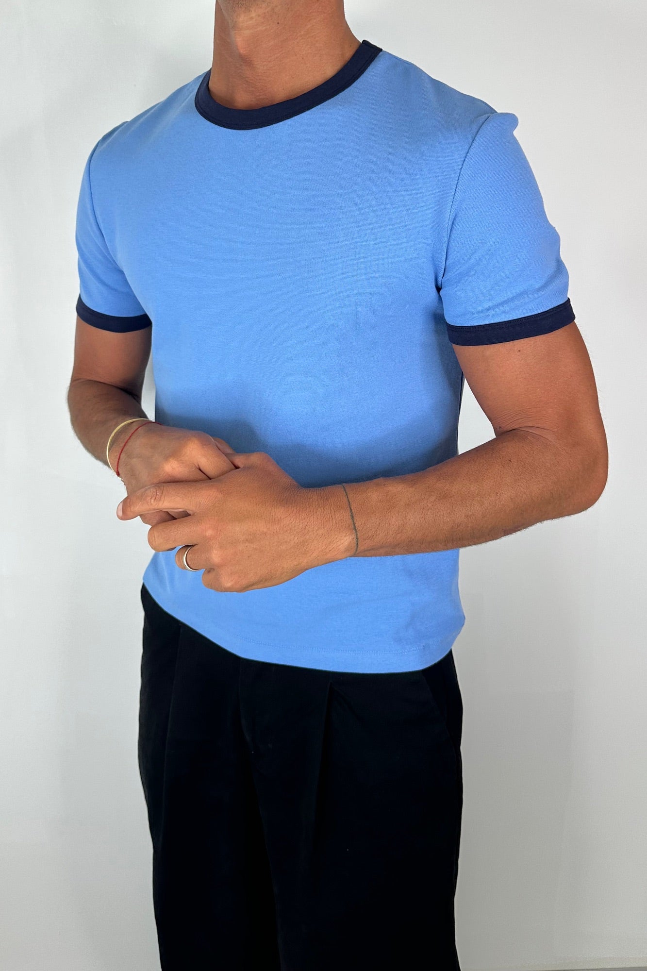 Charlie Ringer Tee Blue