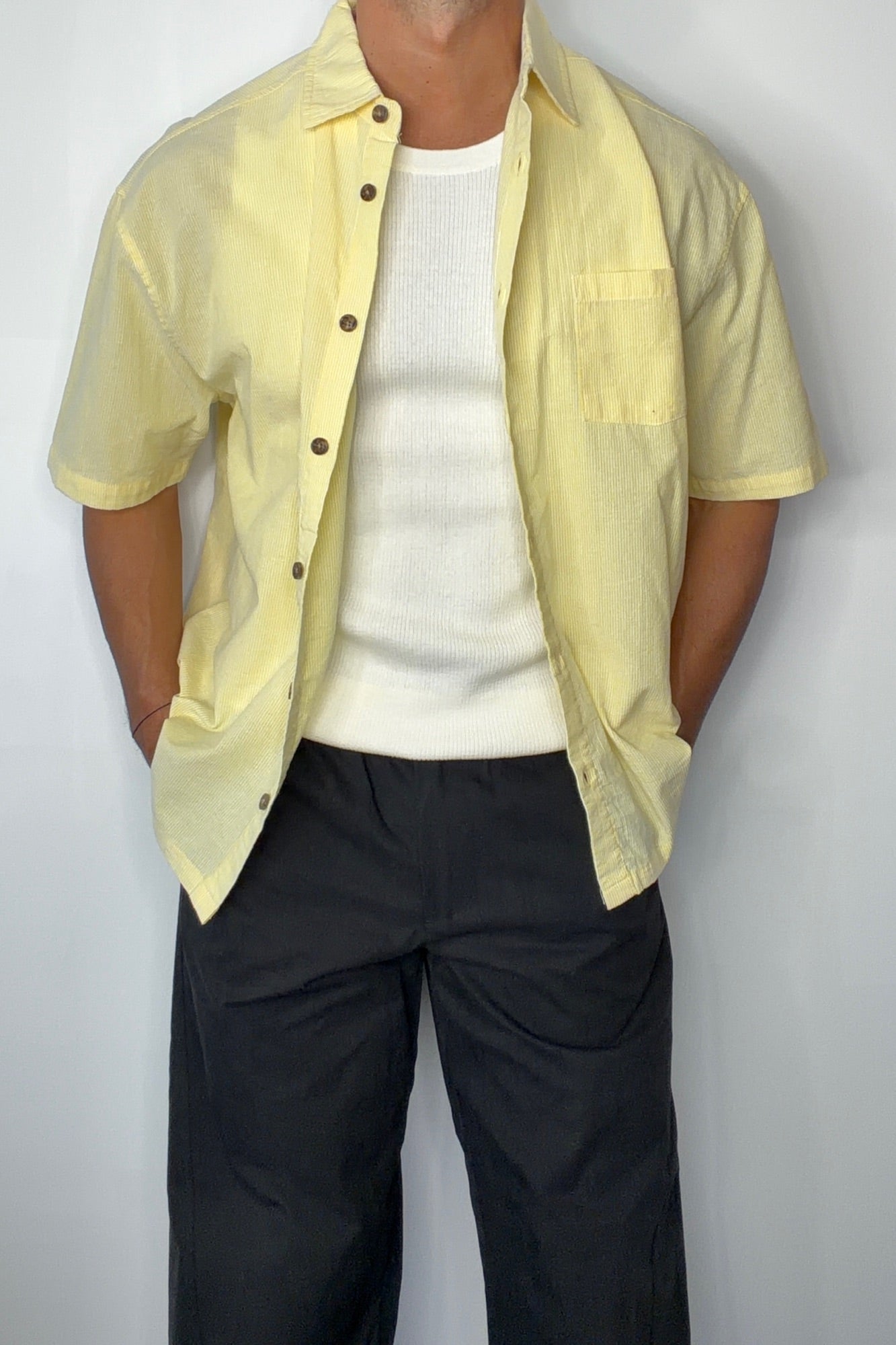 Nathaniel Drop Shirt Soft Yellow