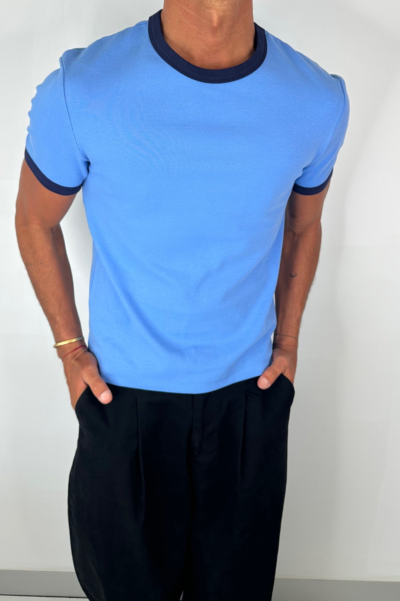 Charlie Ringer Tee Blue