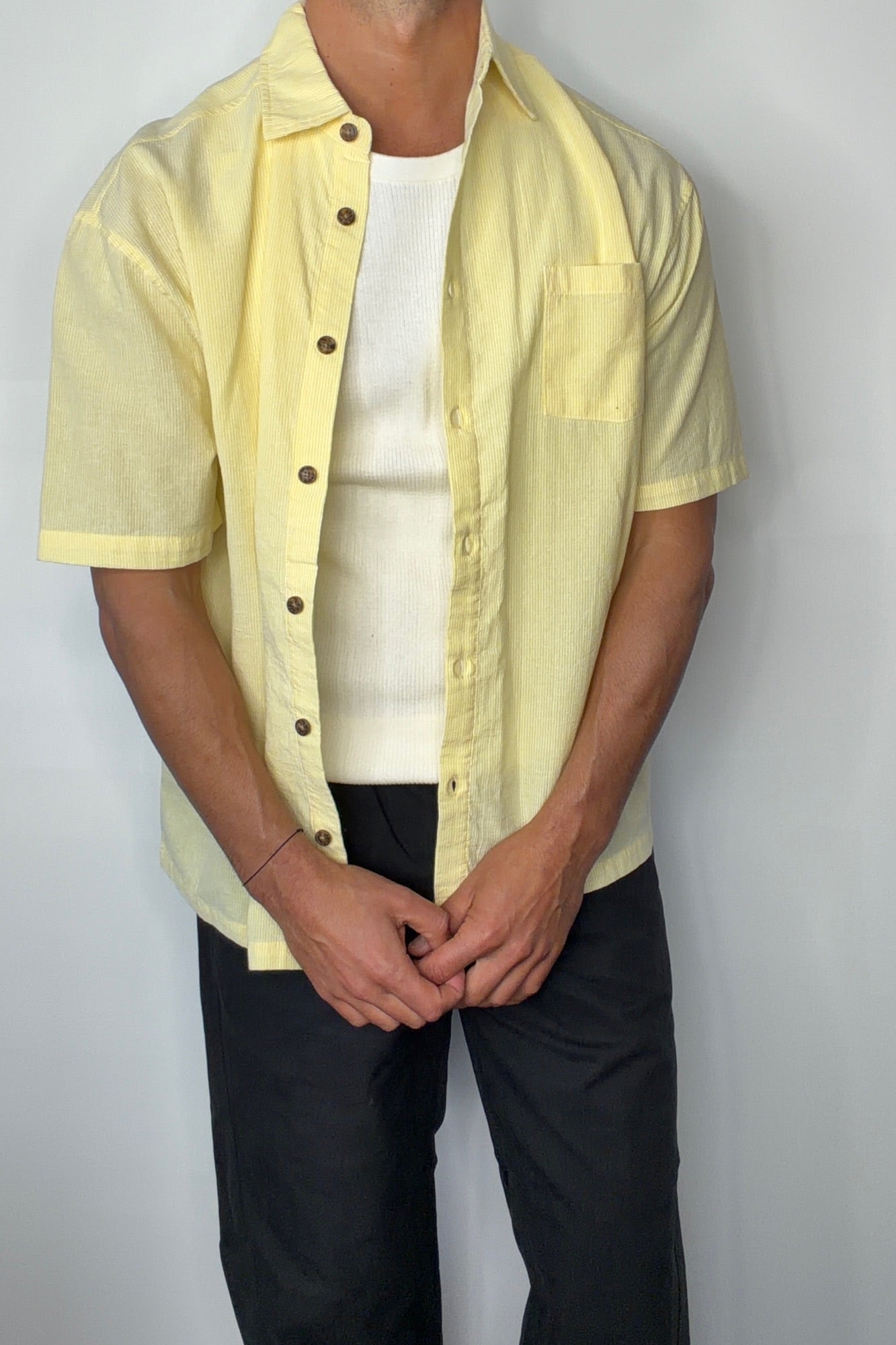 Nathaniel Drop Shirt Soft Yellow