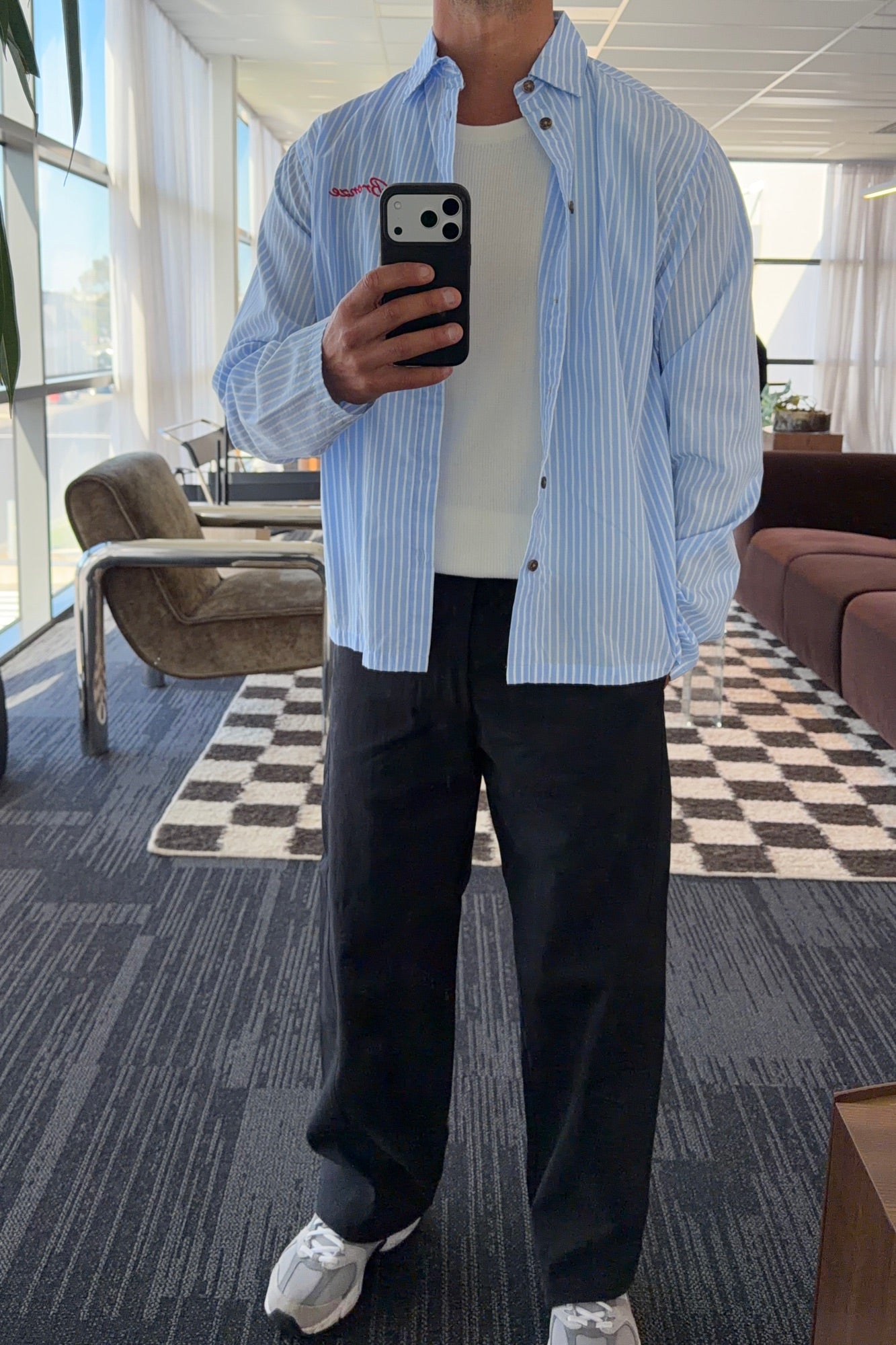 Chad Stripe Shirt Blue