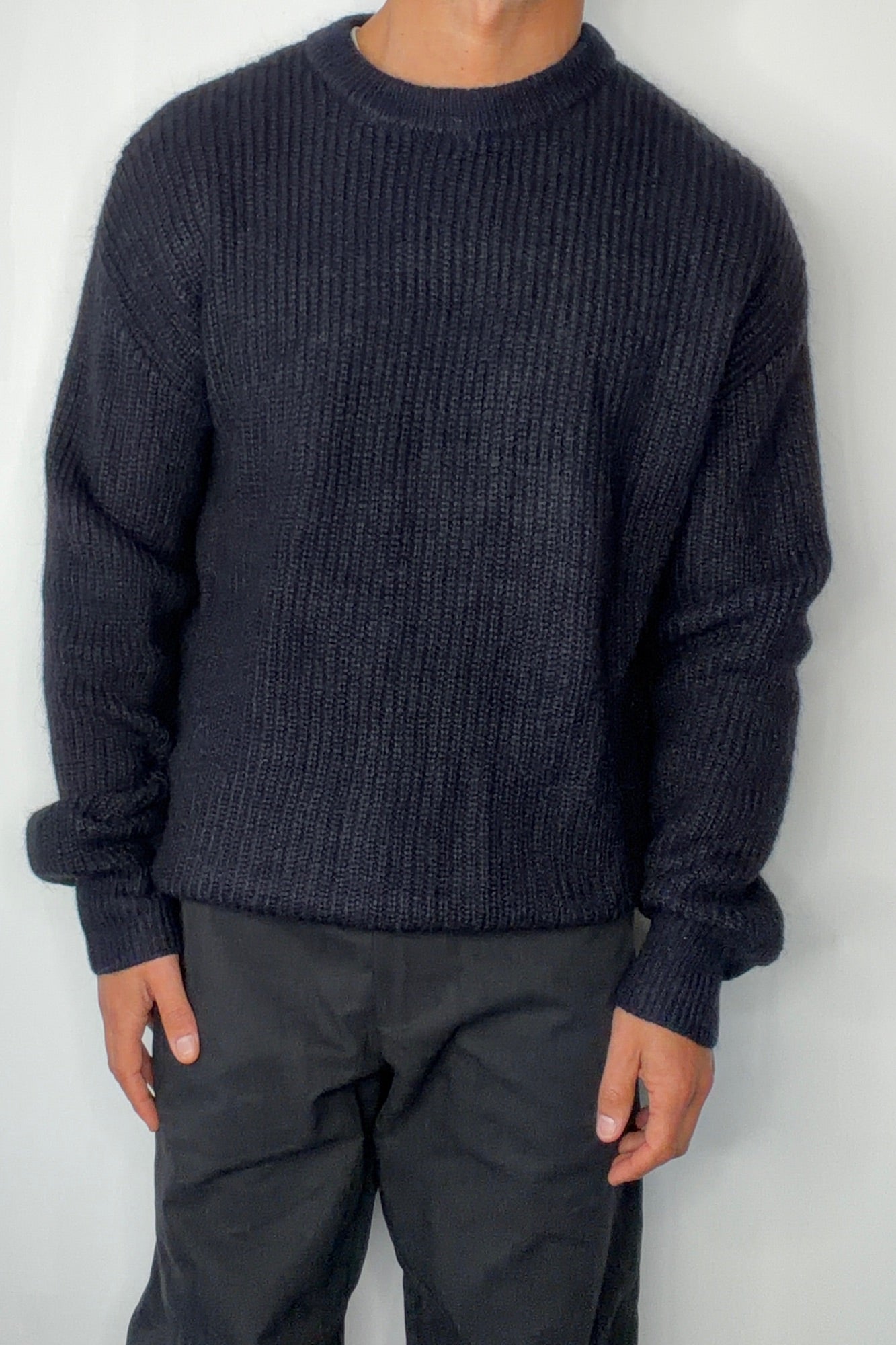Mohair Knit Dark Navy