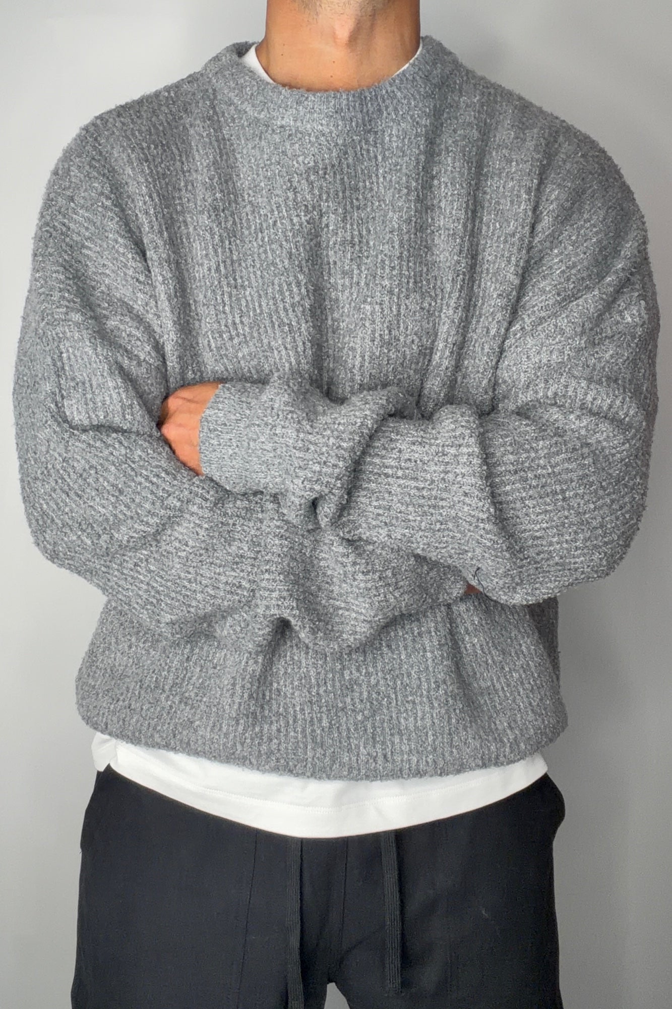 Soft Crew Knit Dark Grey