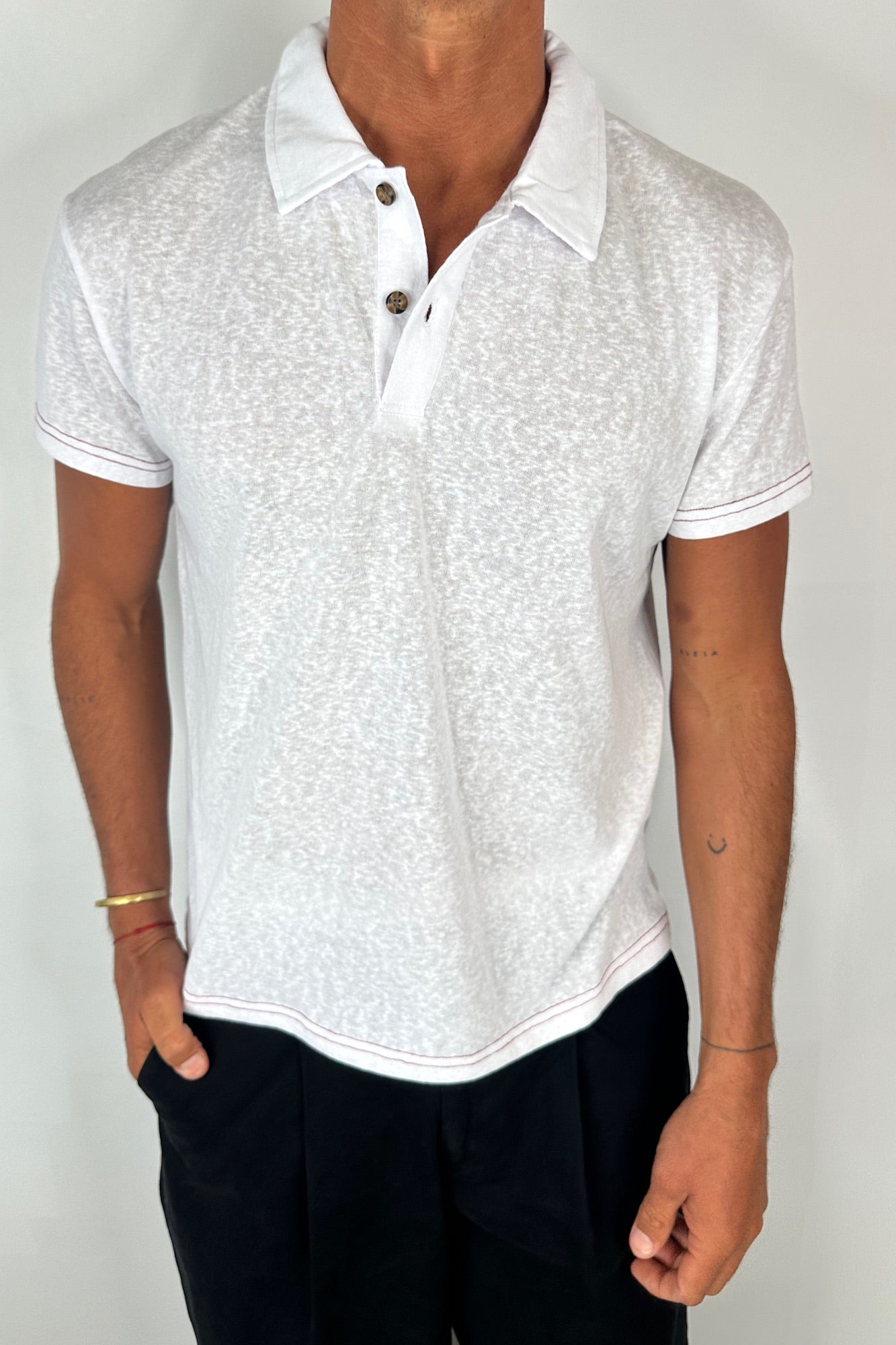 Eric Lightweight Polo White