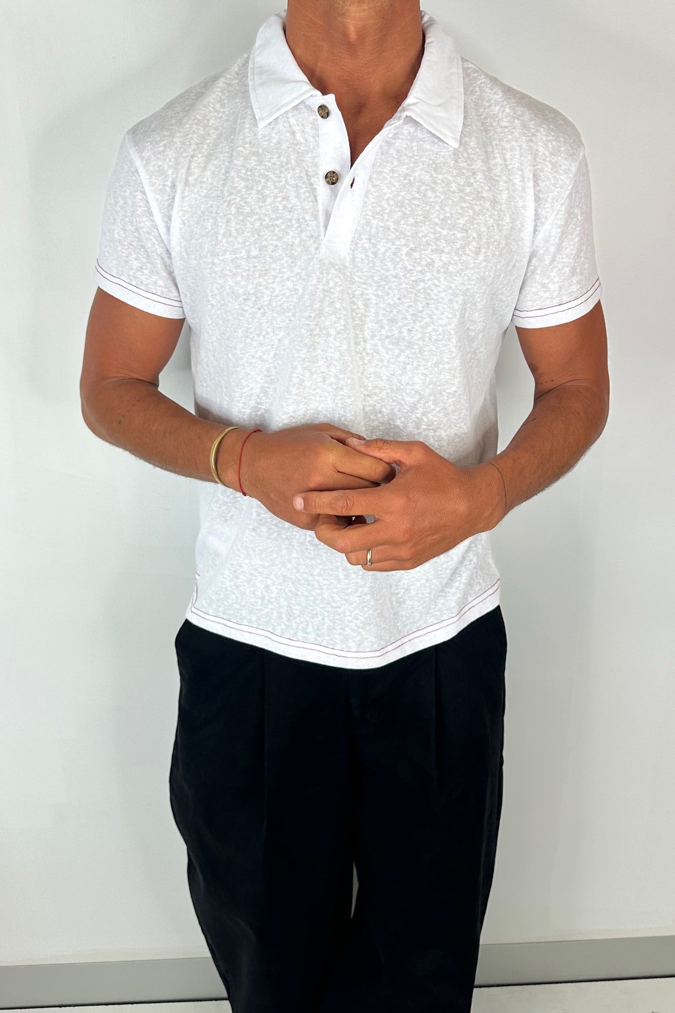 Eric Lightweight Polo White