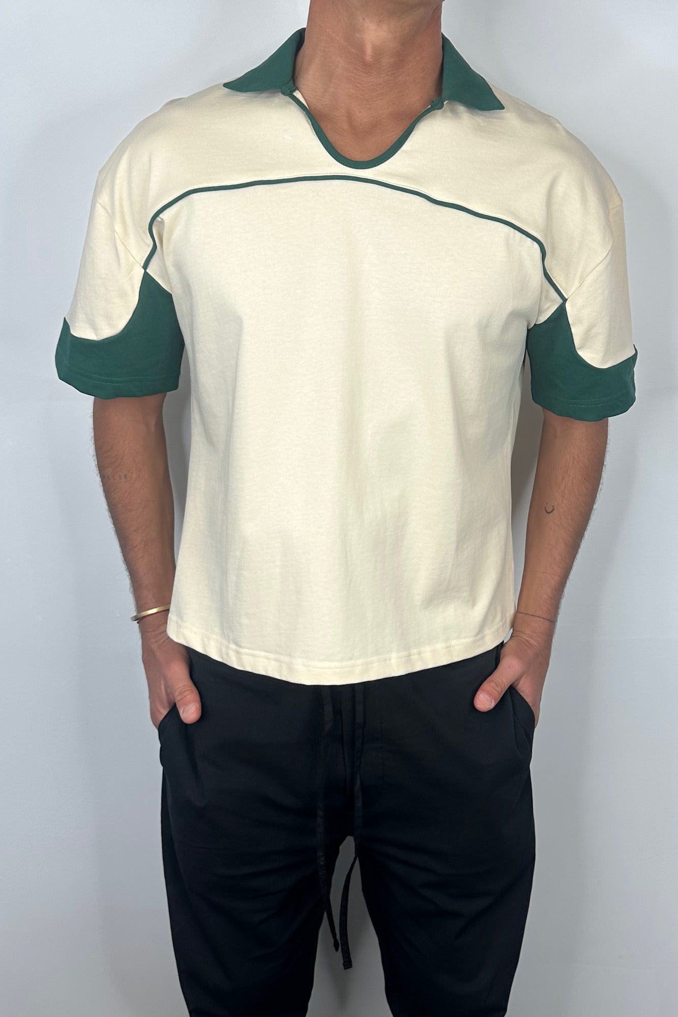 Paul Two Tone Polo Soft Yellow