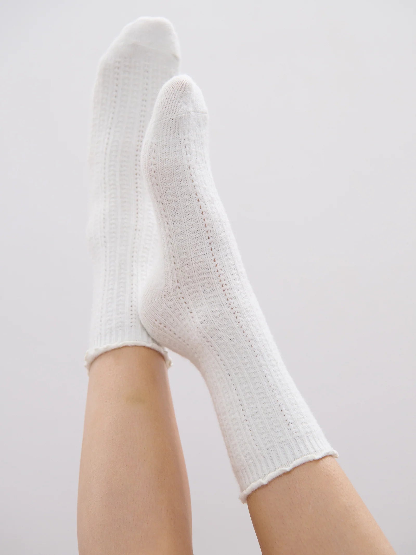 Frill Wool Sock White