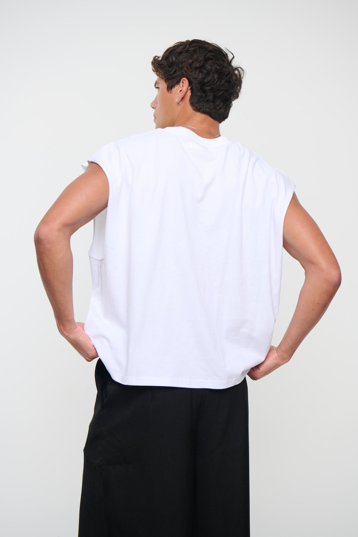 NTH Crop Box Tank White
