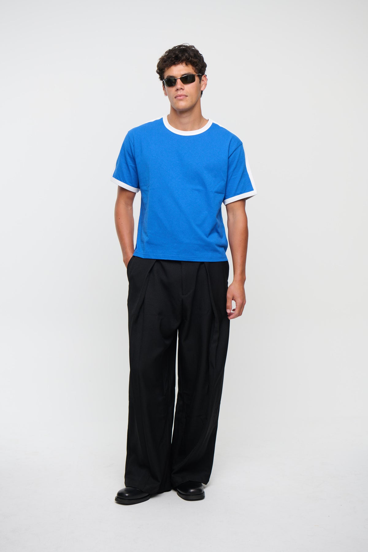Richie Ribbed Tee Royal